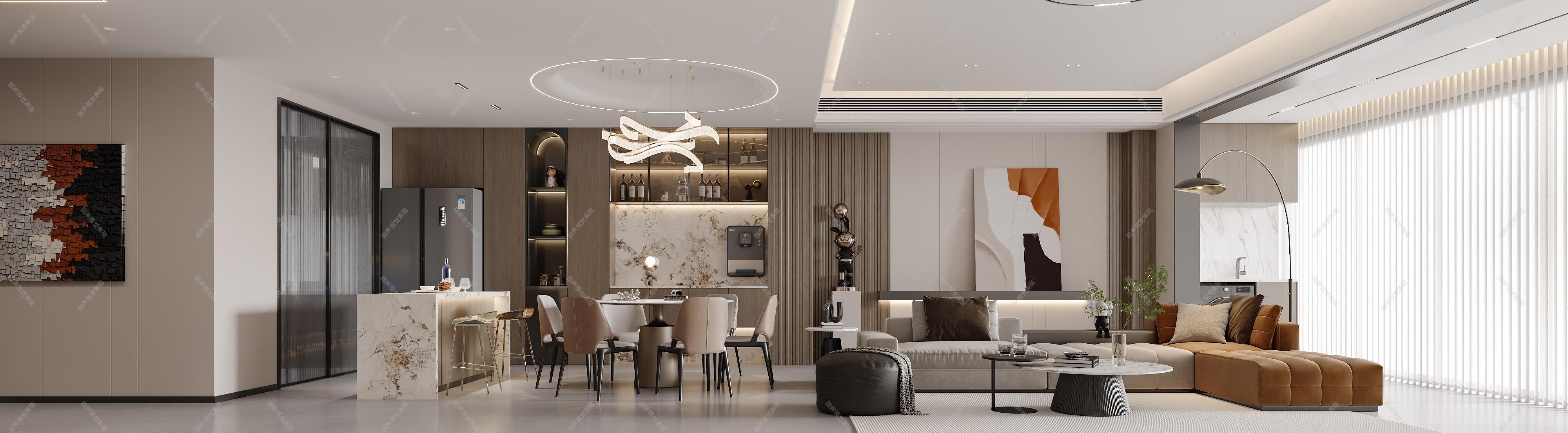 现代客餐厅[ID: 103892154]_建e效果图