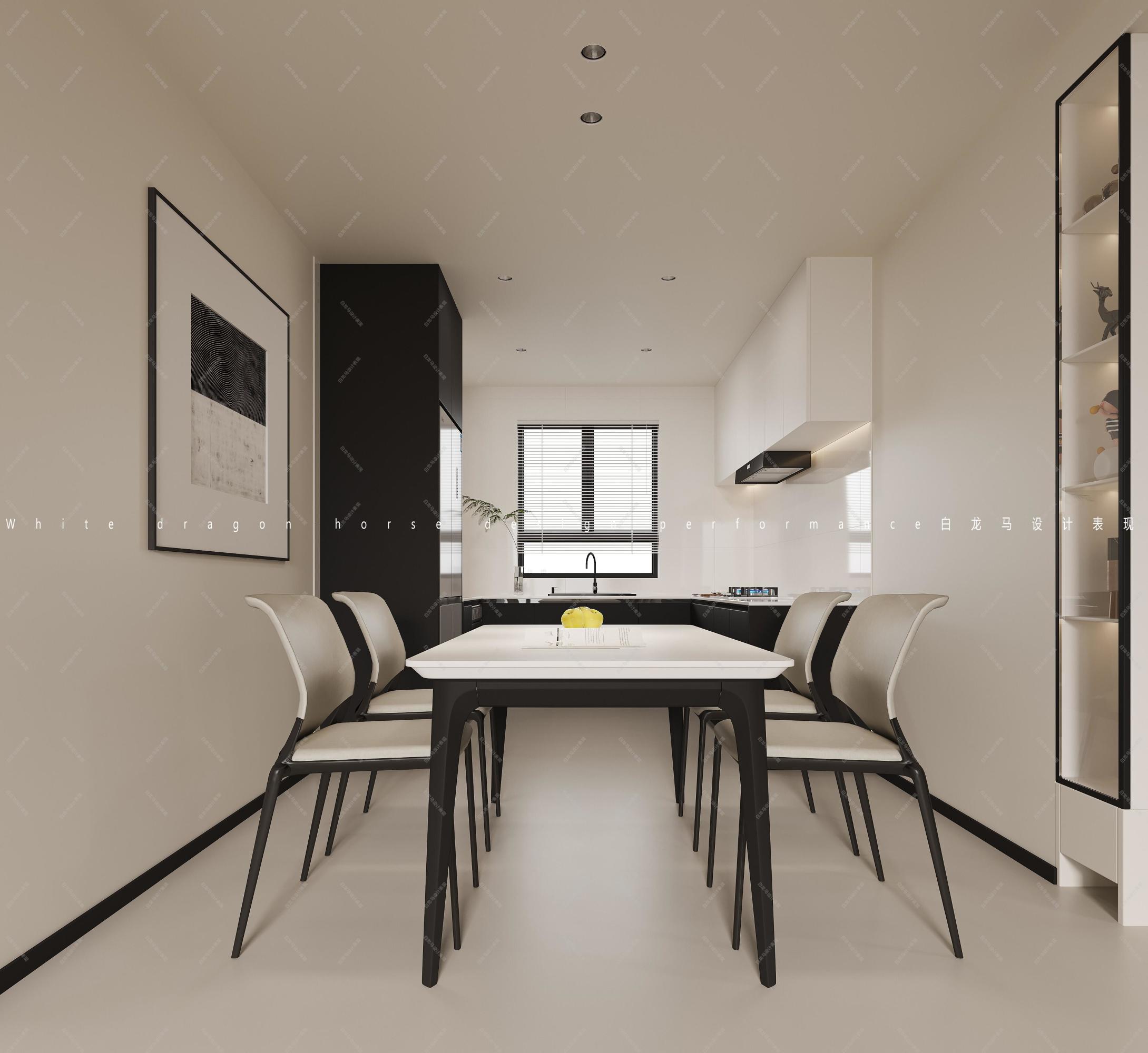 现代客餐厅-白龙马效果图[ID: 103826552]_建e效果图