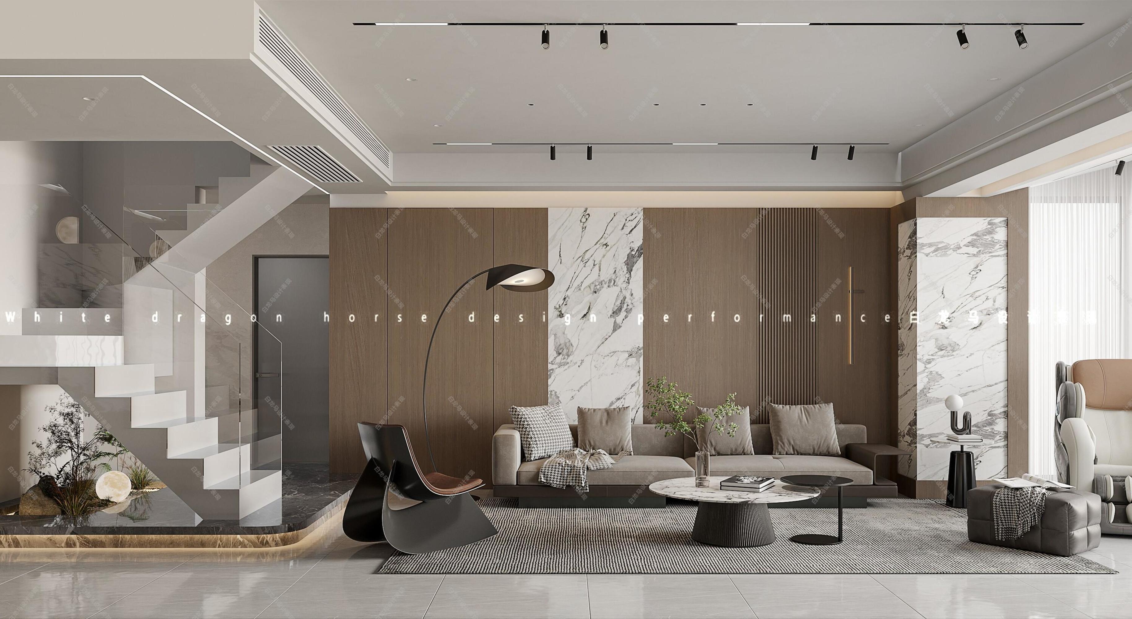 现代客餐厅—白龙马效果图[ID: 104023245]_建e效果图