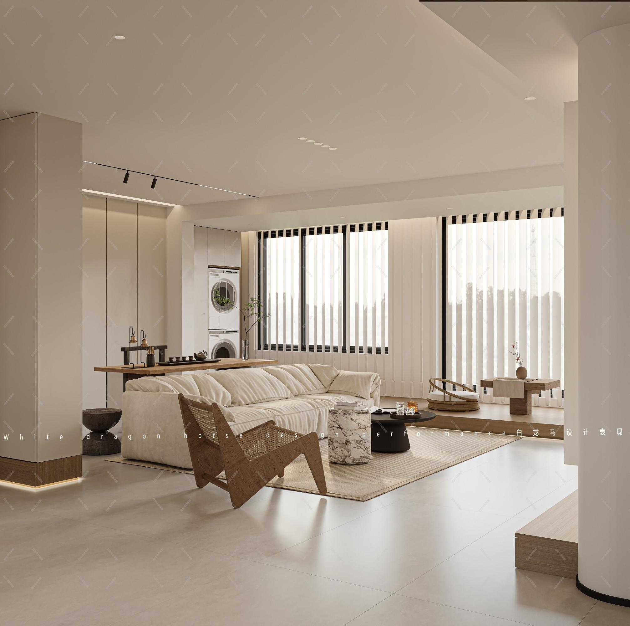 现代原木——白龙马效果图[ID: 103957679]_建e效果图