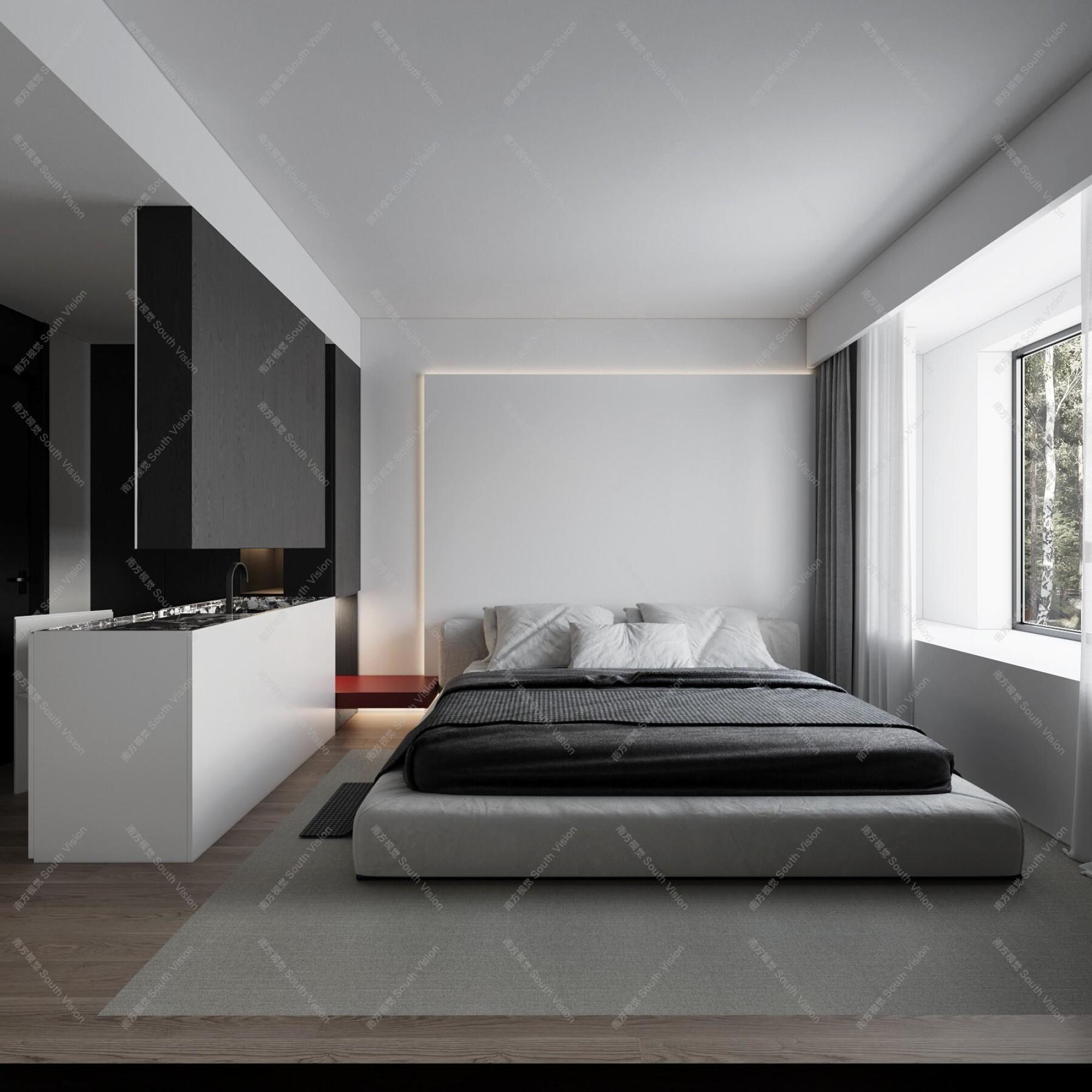 极简黑白灰[ID: 104678448]_建e效果图