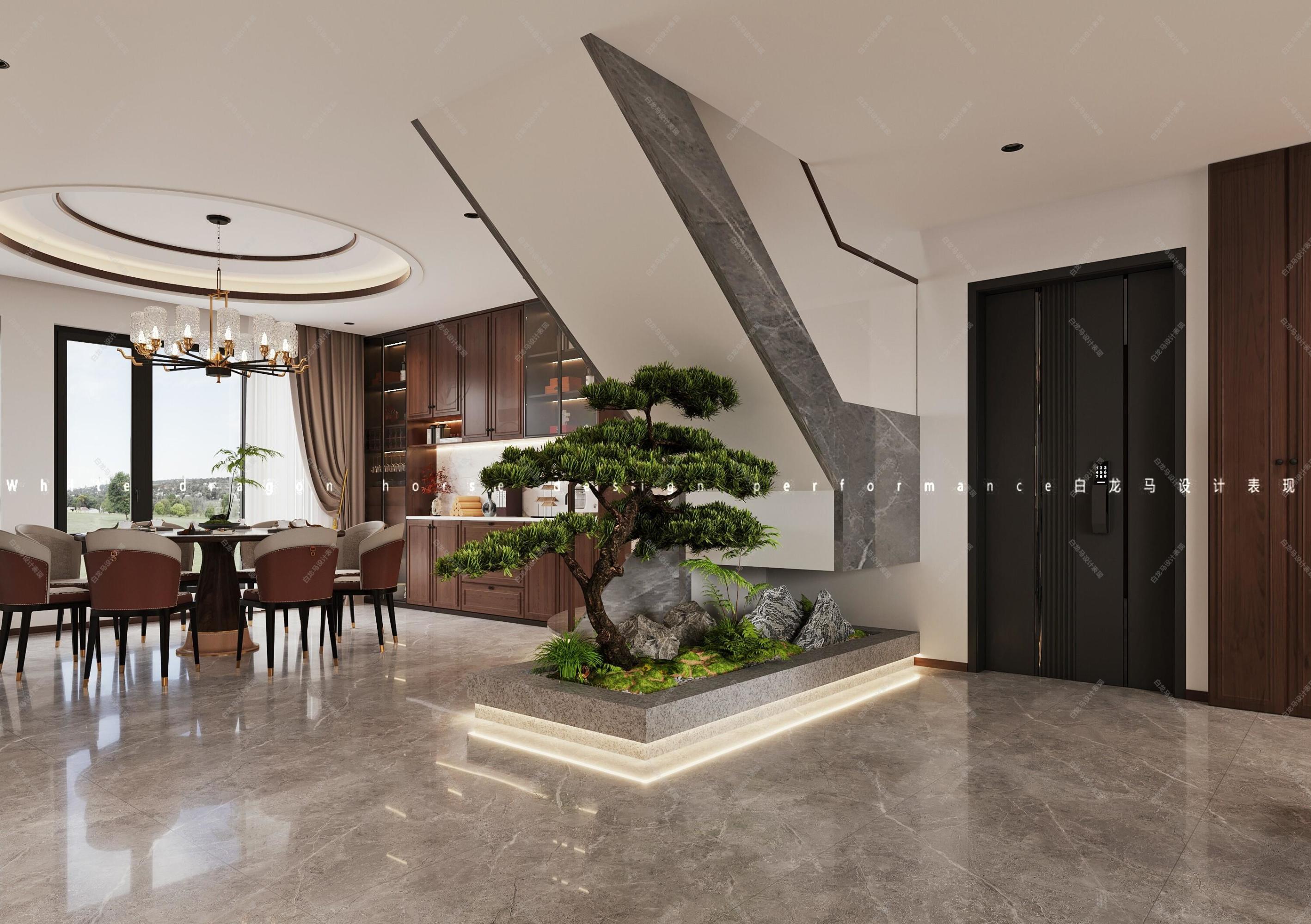 新中别墅——白龙马效果图[ID: 104613035]_建e效果图