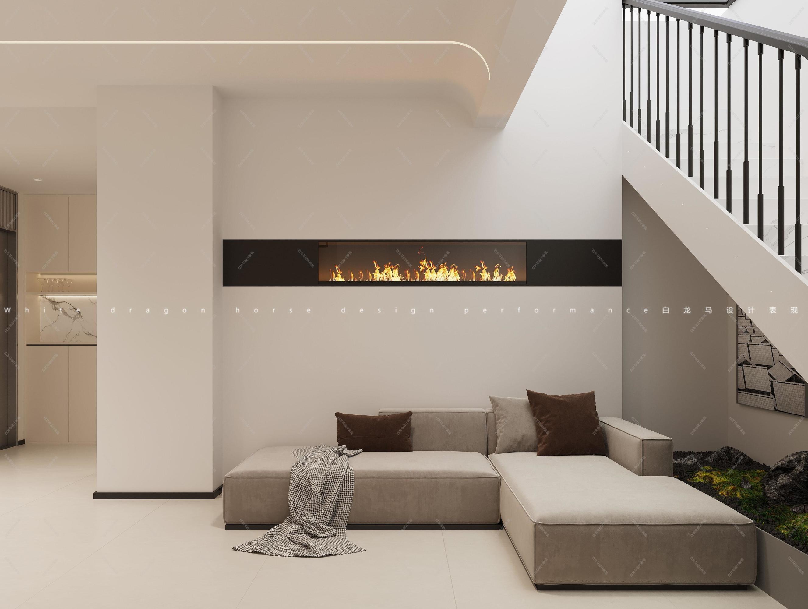 现代客餐厅——白龙马效果图[ID: 104350896]_建e效果图