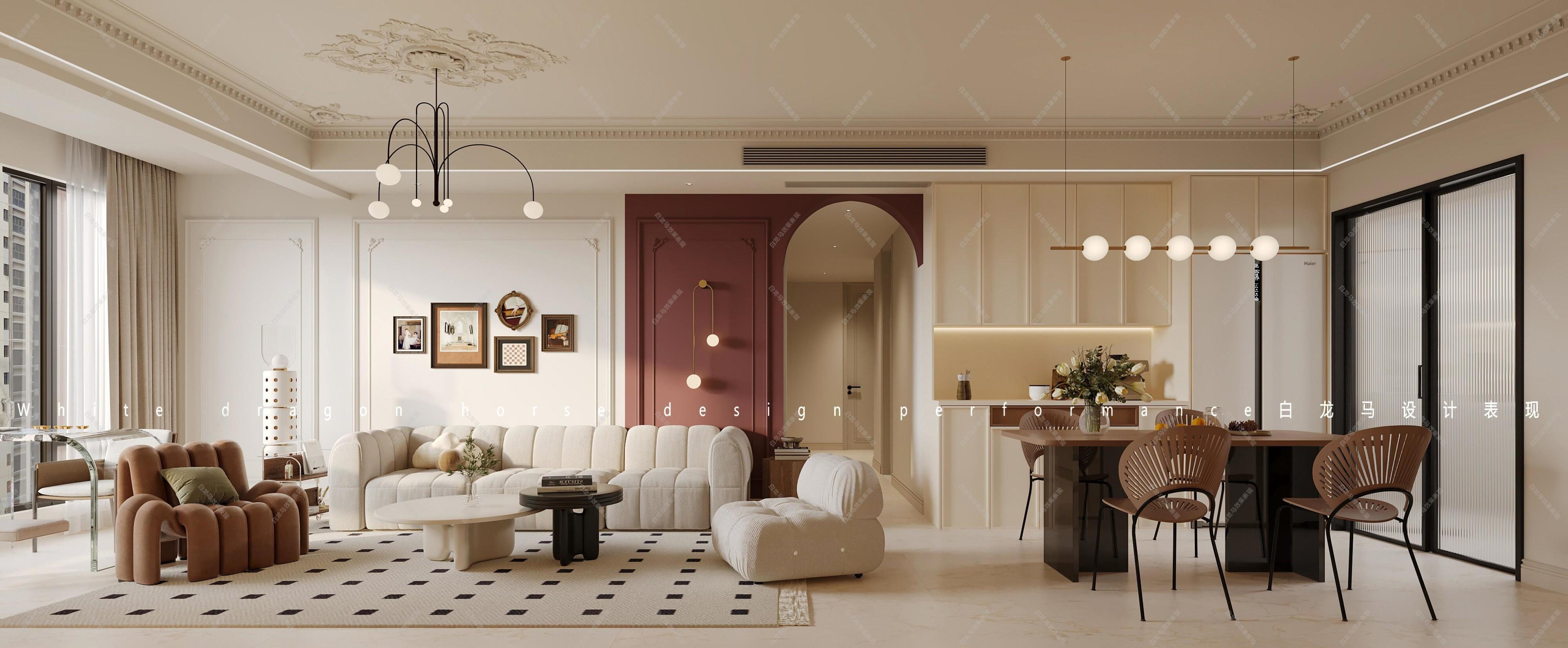 法式家装效果图[ID: 104547379]_建e效果图