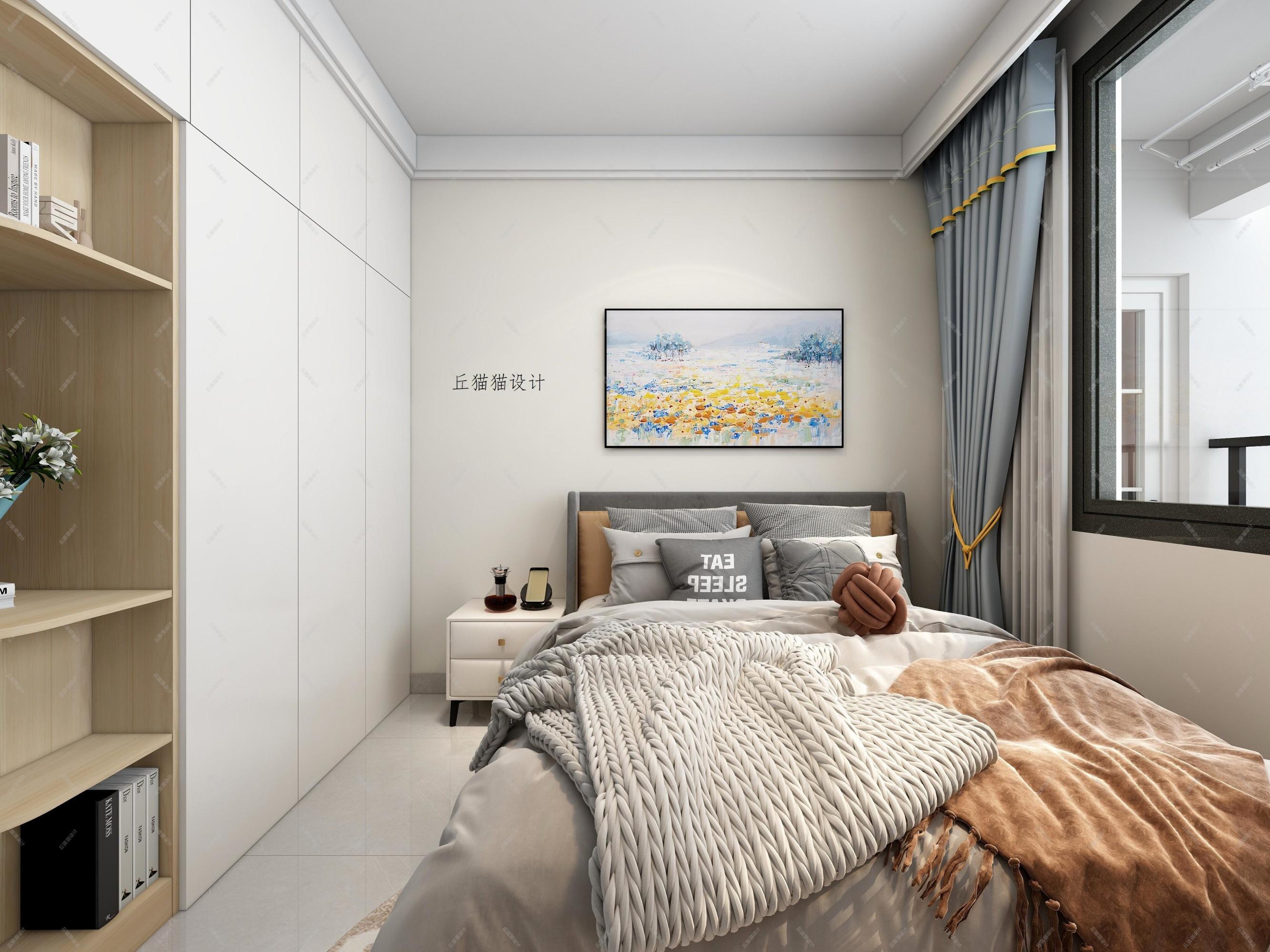 法式奶油风家装效果图 [ID: 113591530]_建e效果图