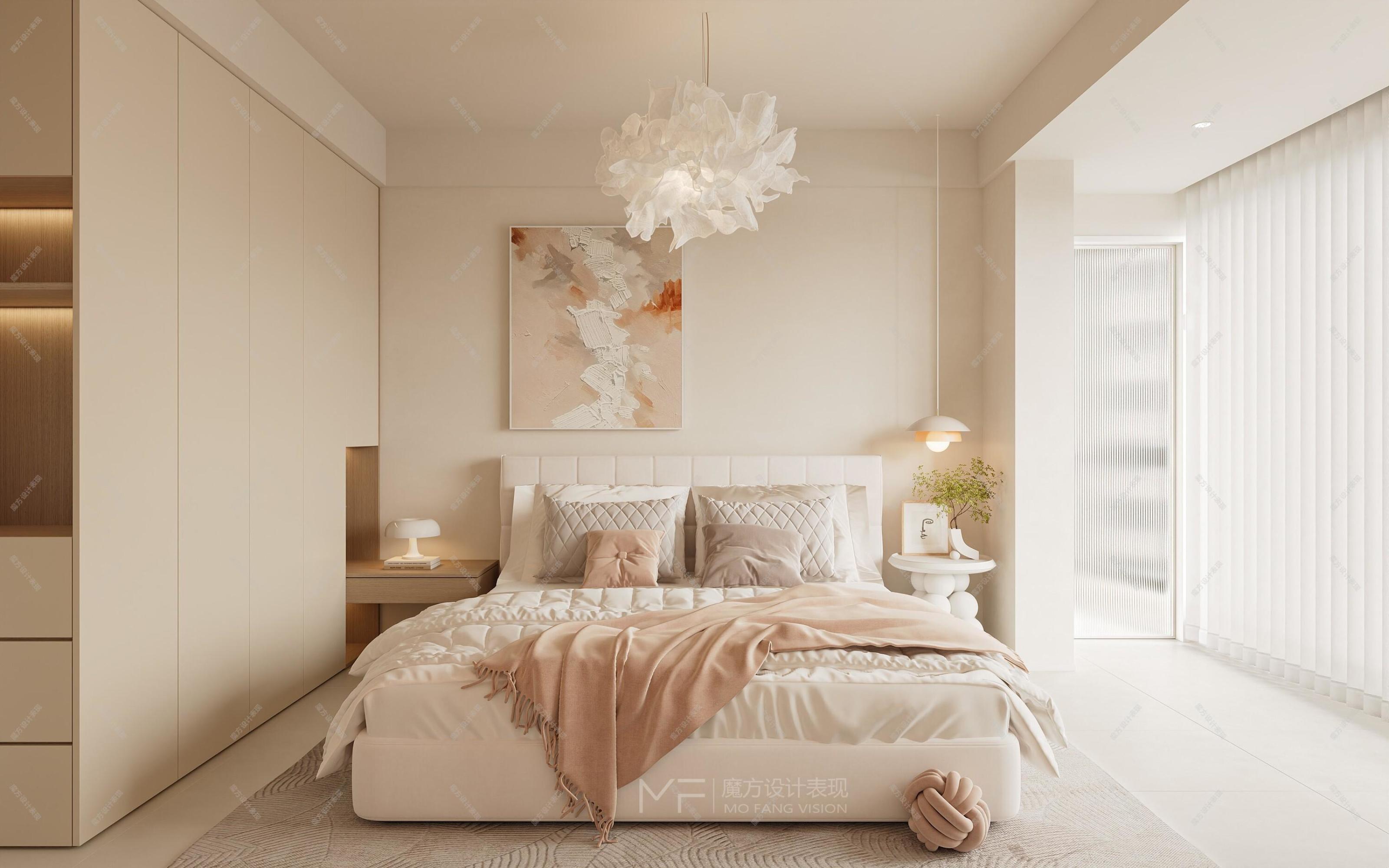 现代奶油风家装效果图[ID: 113591404]_建e效果图
