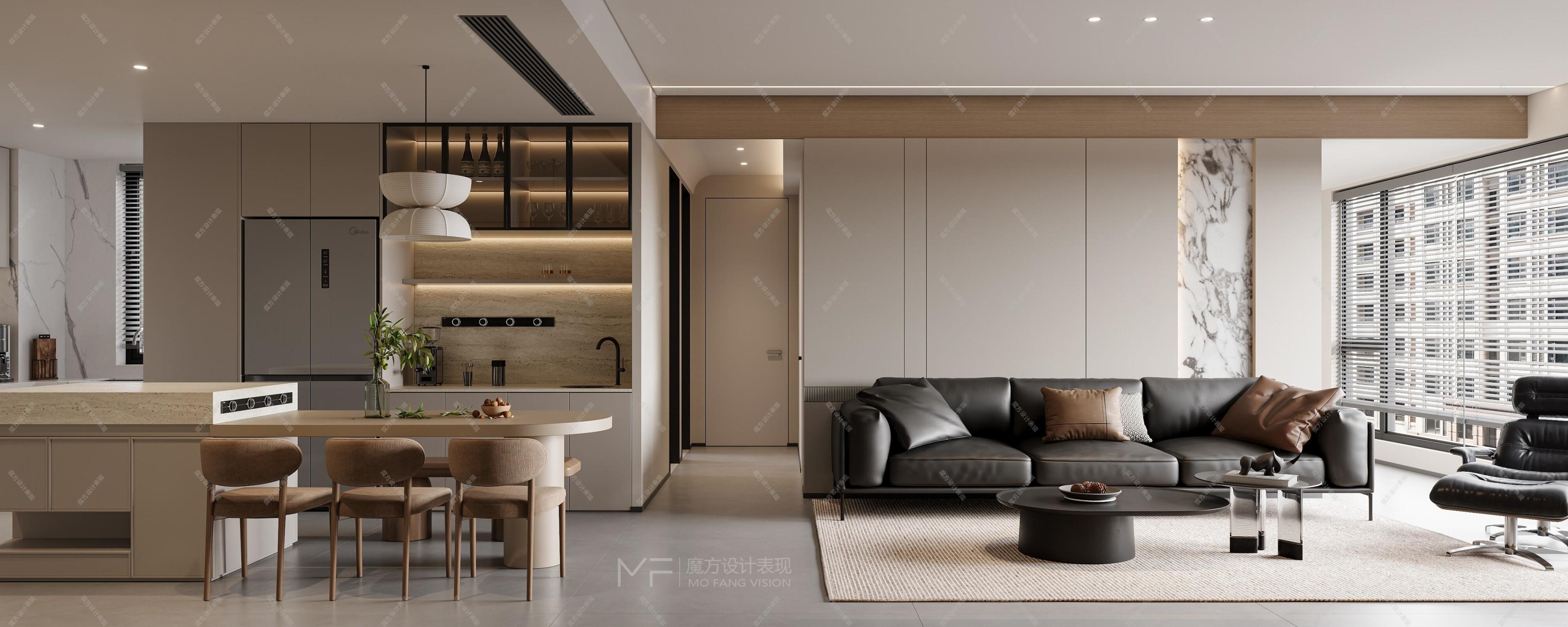 现代奶油风家装效果图[ID: 113591311]_建e效果图