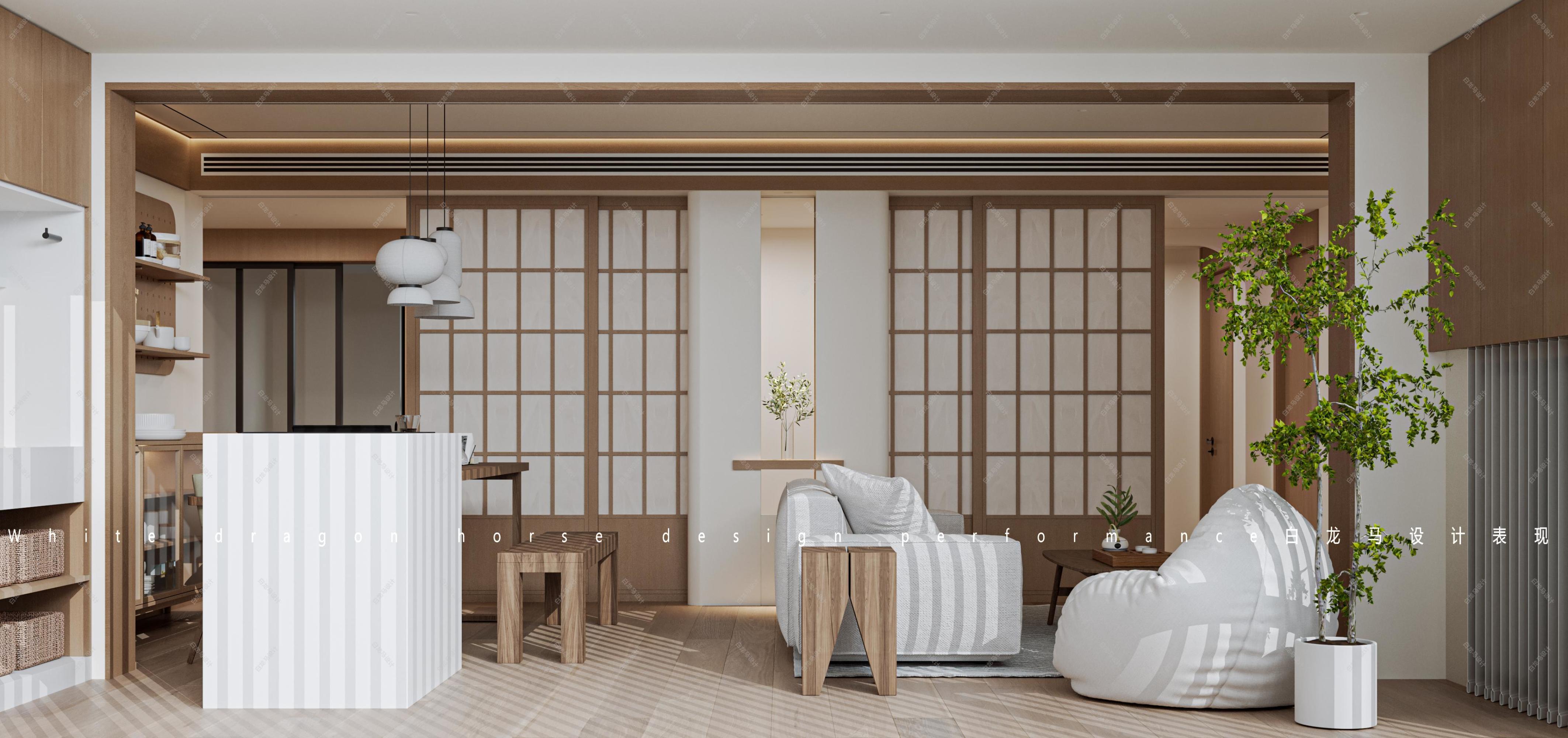 现代原木风家装效果图[ID: 113525868]_建e效果图