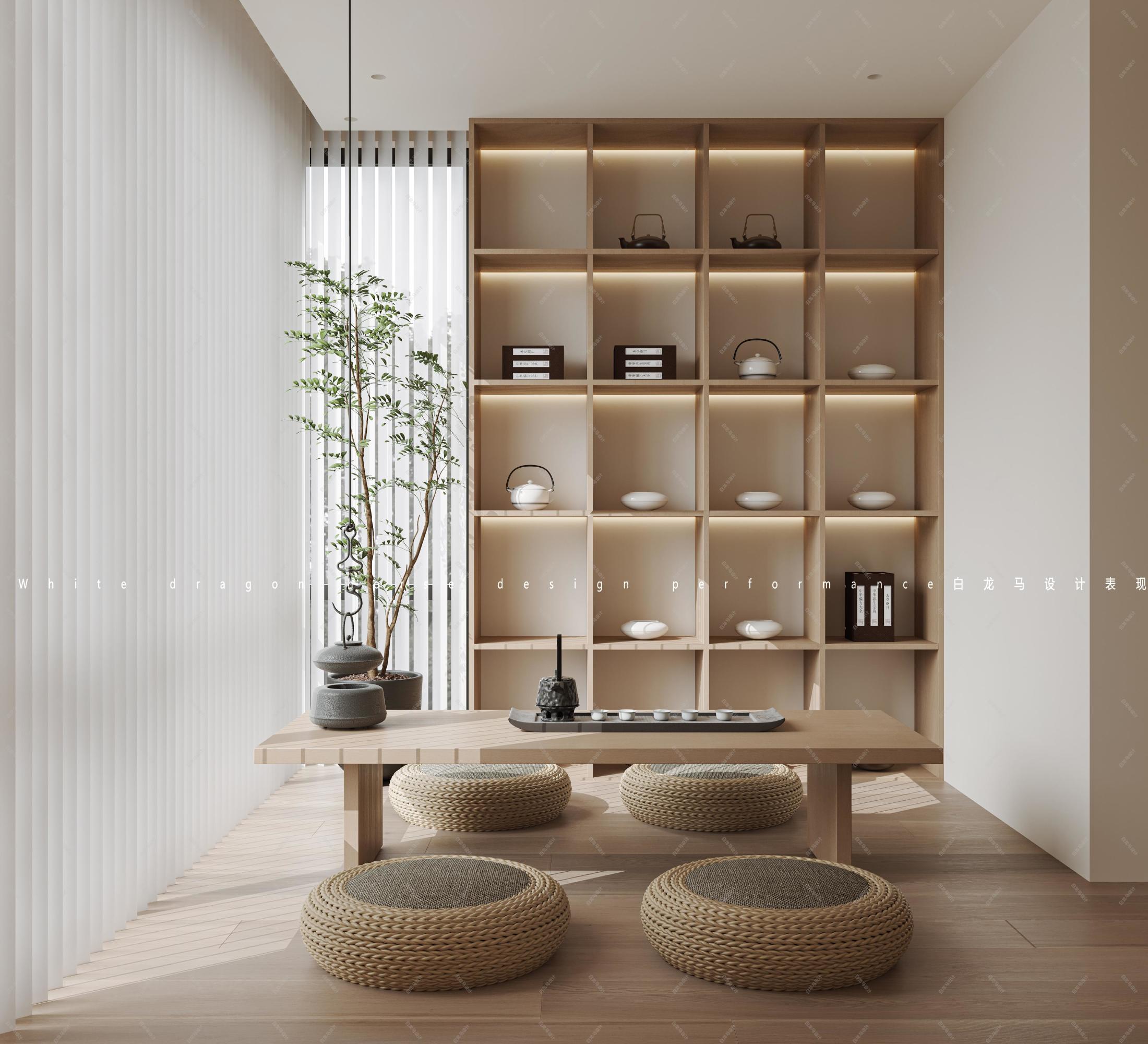 现代原木风家装效果图[ID: 113525868]_建e效果图
