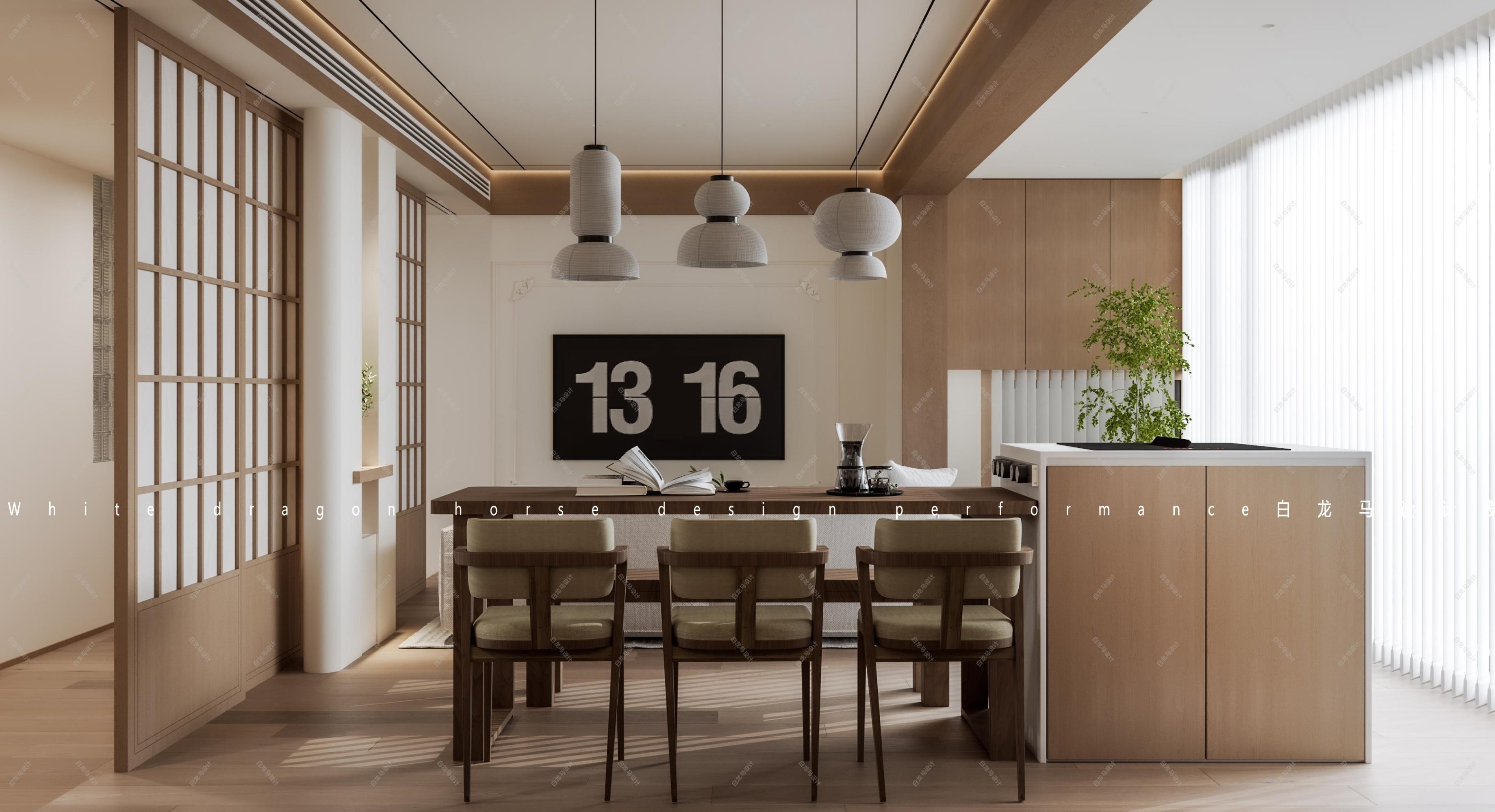 现代原木风家装效果图[ID: 113525868]_建e效果图