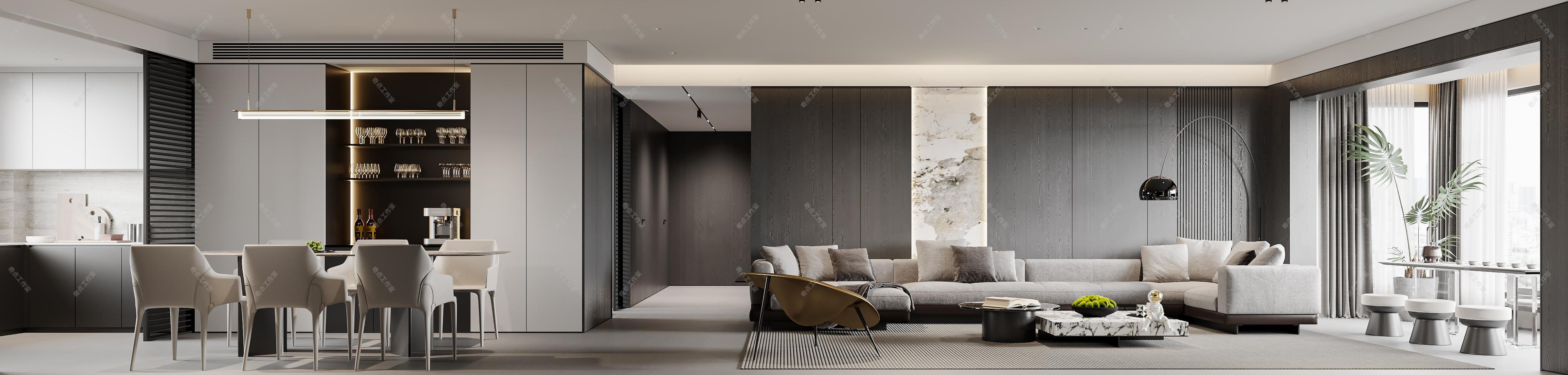 现代简约家装效果图[ID: 113525843]_建e效果图