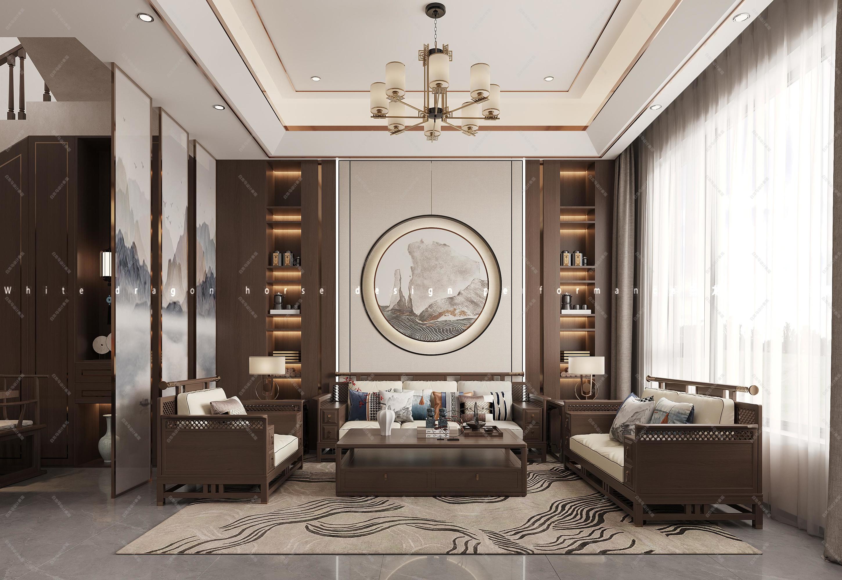 新中式家装效果图[ID: 113722404]_建e效果图