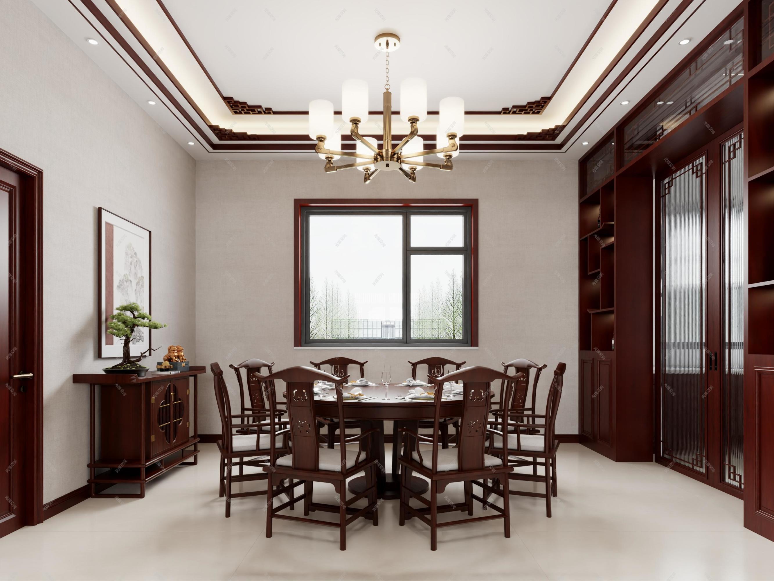 中式家装效果图[ID: 113656979]_建e效果图
