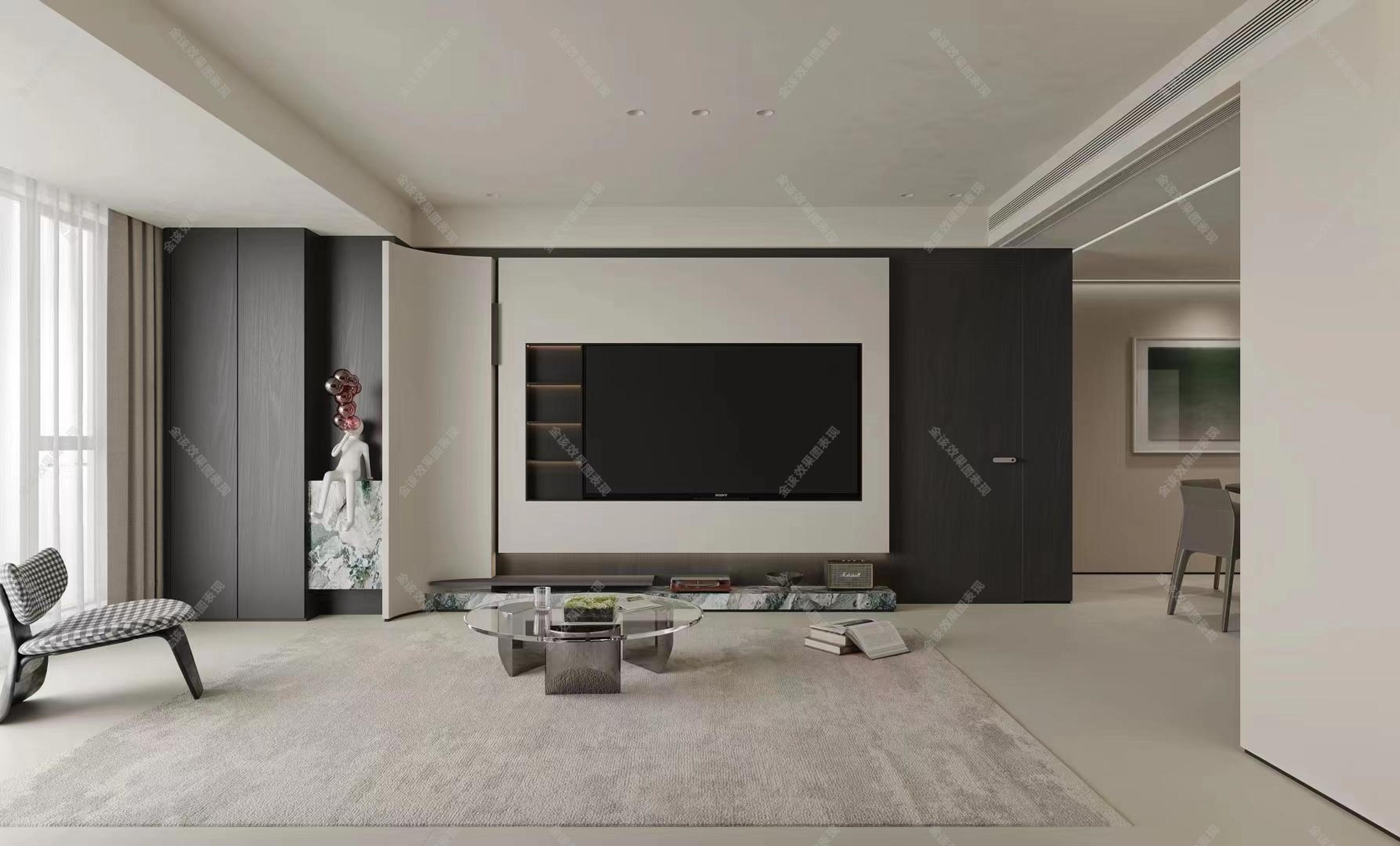 现代简约风家装效果图[ID: 113460346]_建e效果图