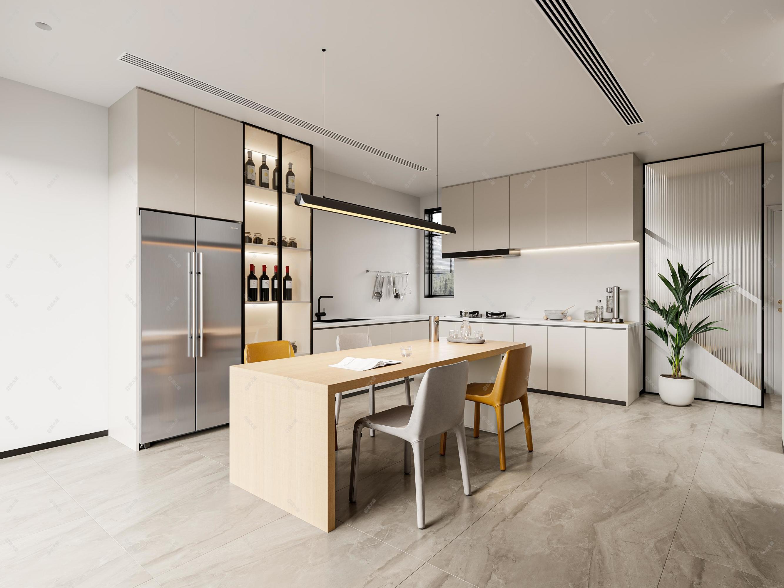 奶油风家装效果图[ID: 113460447]_建e效果图