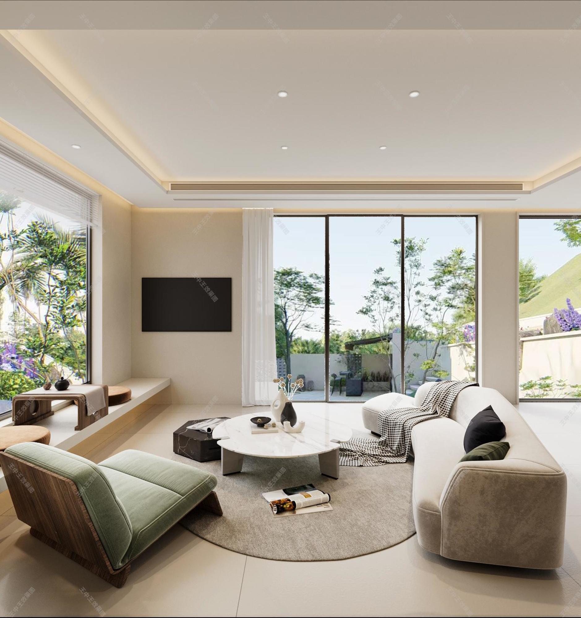 现代简约别墅效果图[ID: 113460437]_建e效果图