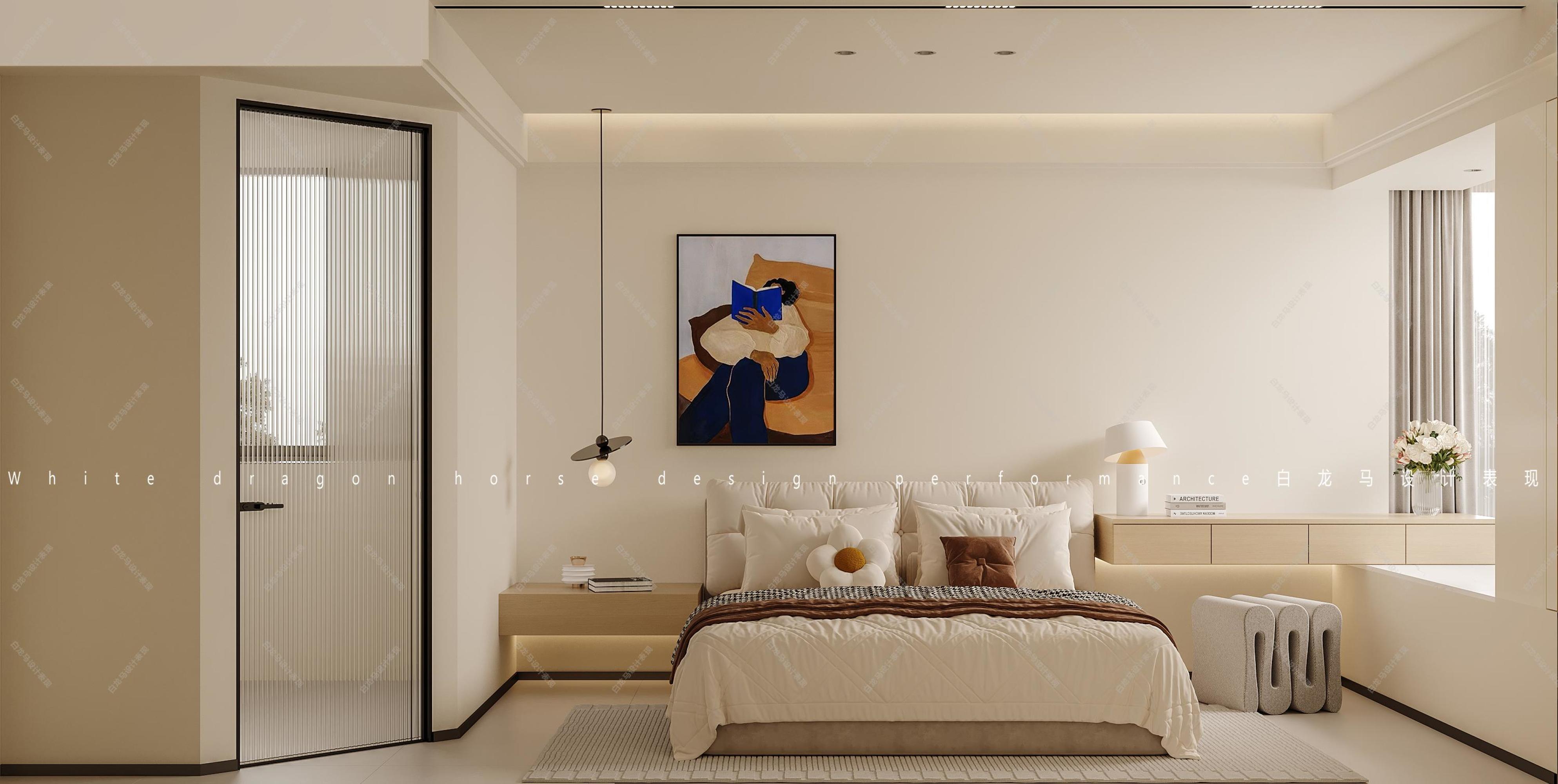 奶油简约家装效果图[ID: 113460262]_建e效果图