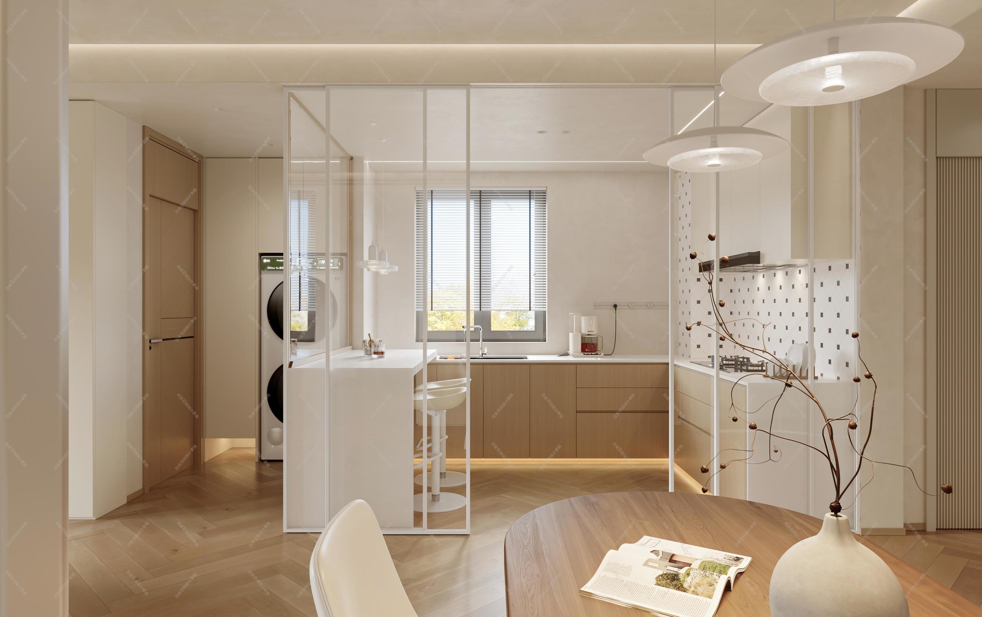 原木奶油风家装效果图[ID: 113394808]_建e效果图