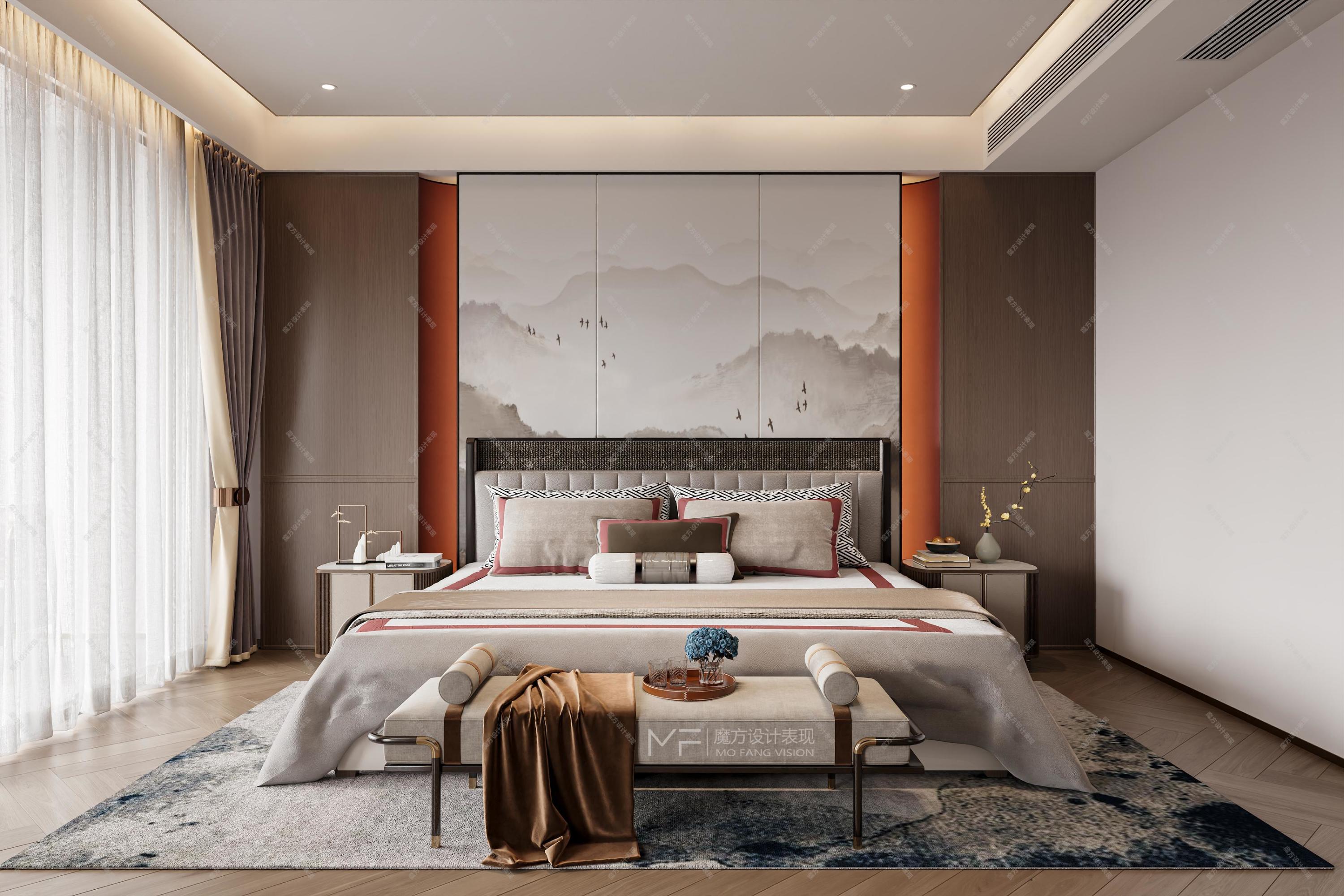 新中式家装效果图[ID: 113394760]_建e效果图