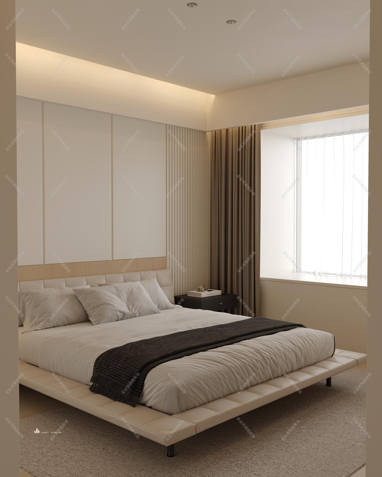 现代中古风简约家装效果图[ID: 113394850]_建e效果图