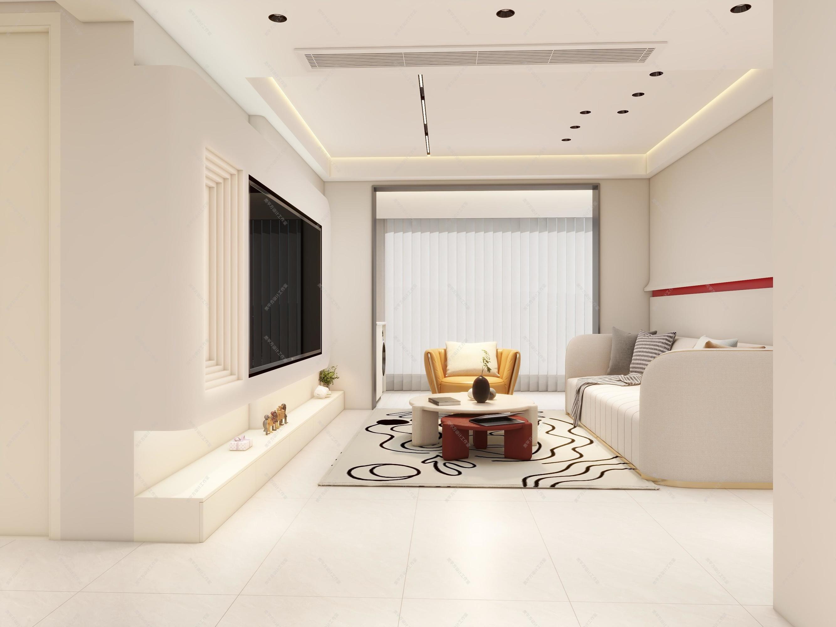 简约奶油风家装空间效果图[ID: 113394789]_建e效果图