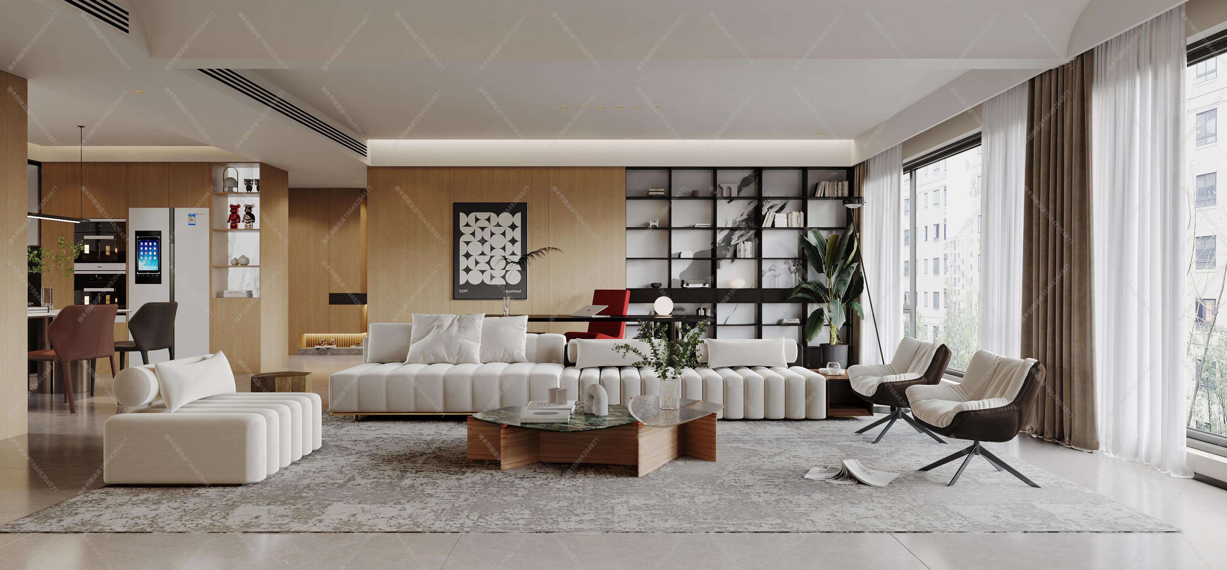 现代简约家装效果图[ID: 113394884]_建e效果图