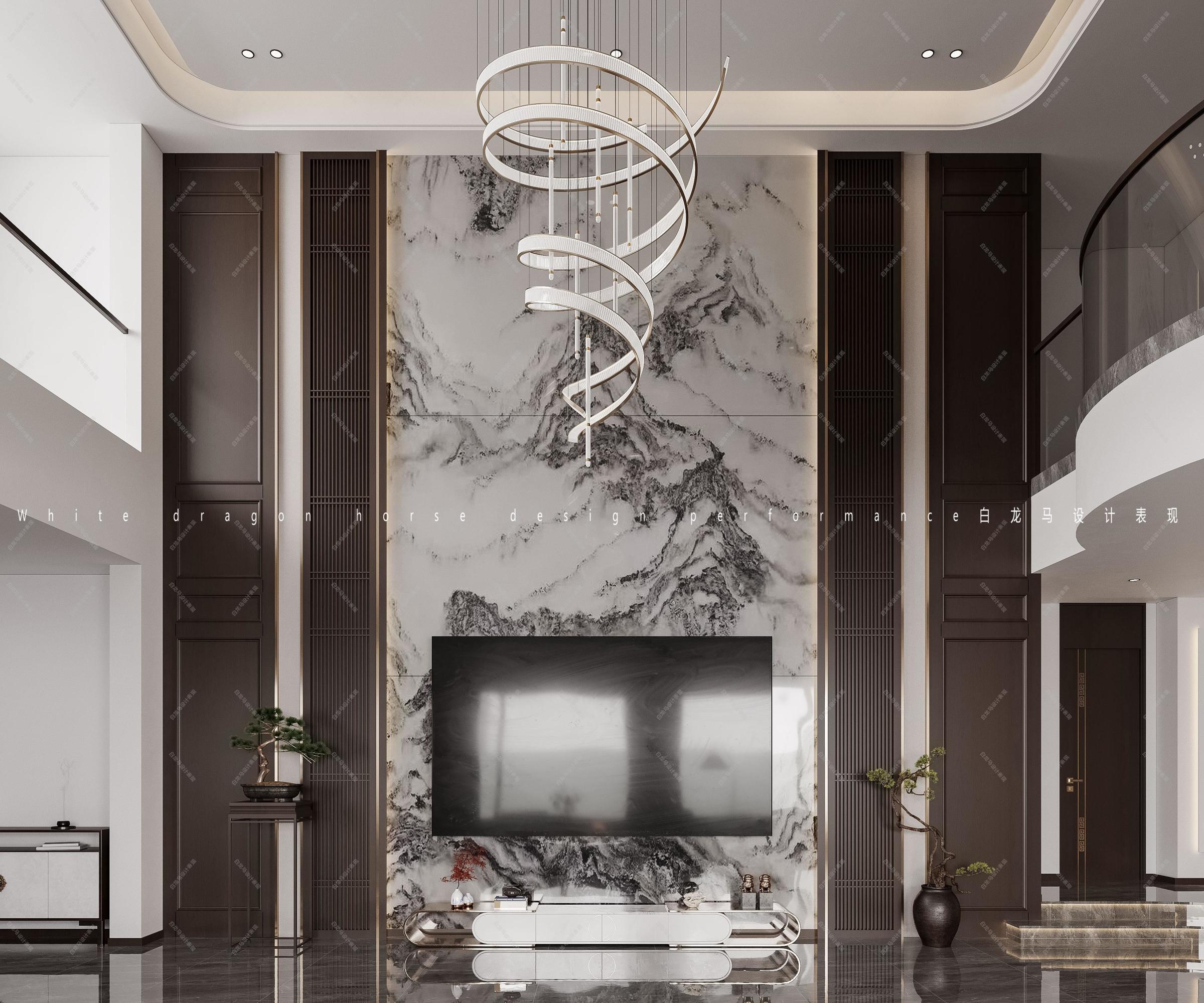 新中式别墅效果图[ID: 114115736]_建e效果图