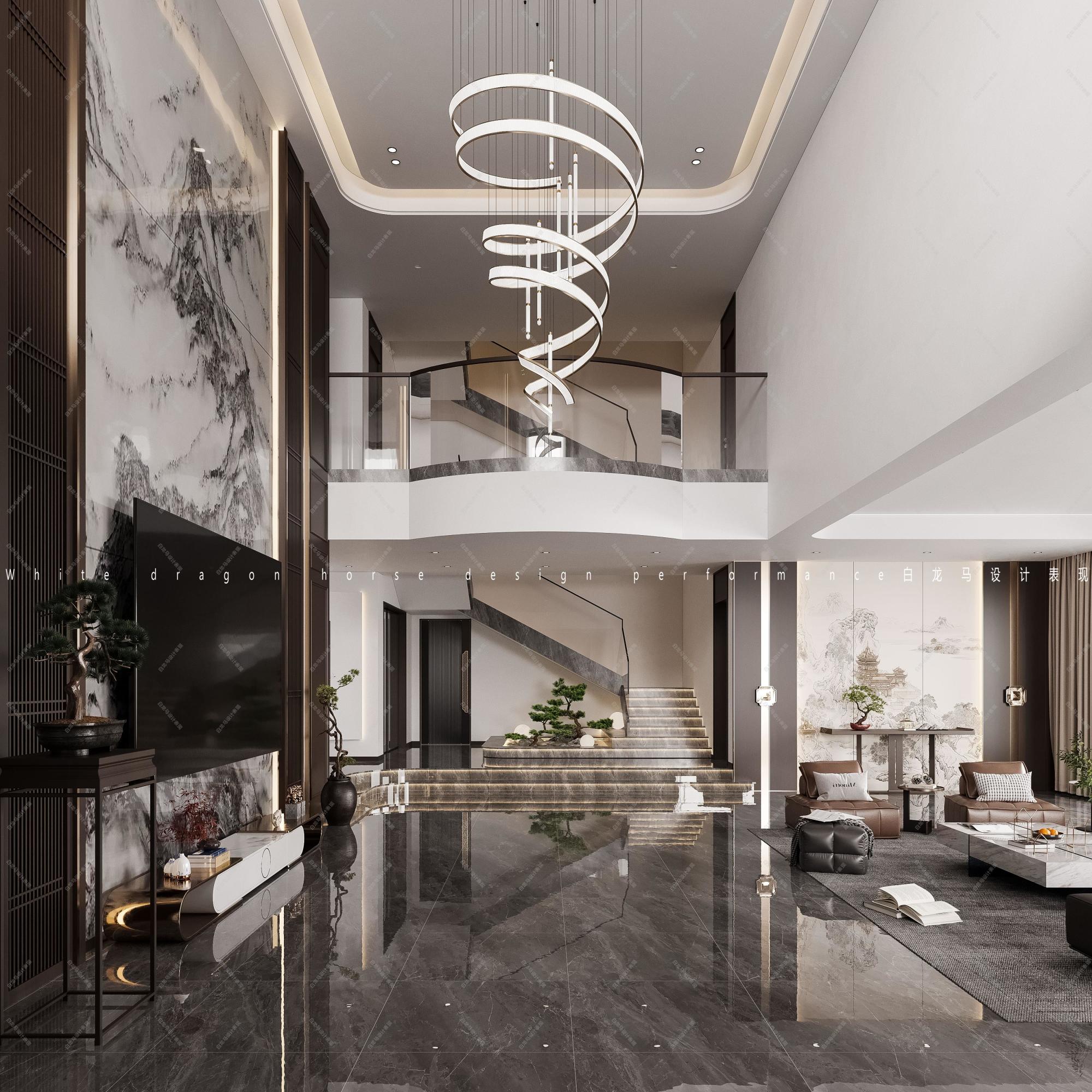 新中式别墅效果图[ID: 114115688]_建e效果图