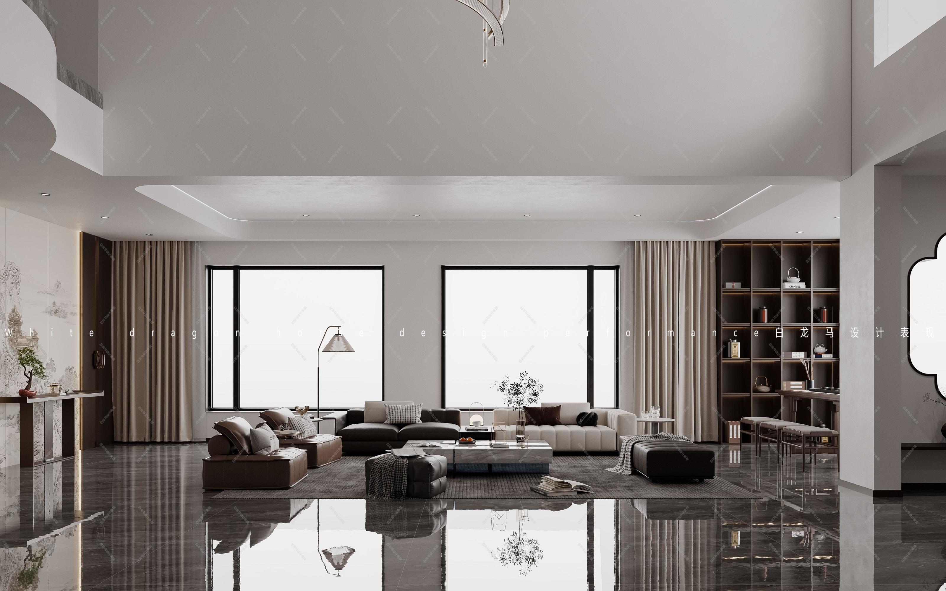 新中式别墅效果图[ID: 114115688]_建e效果图