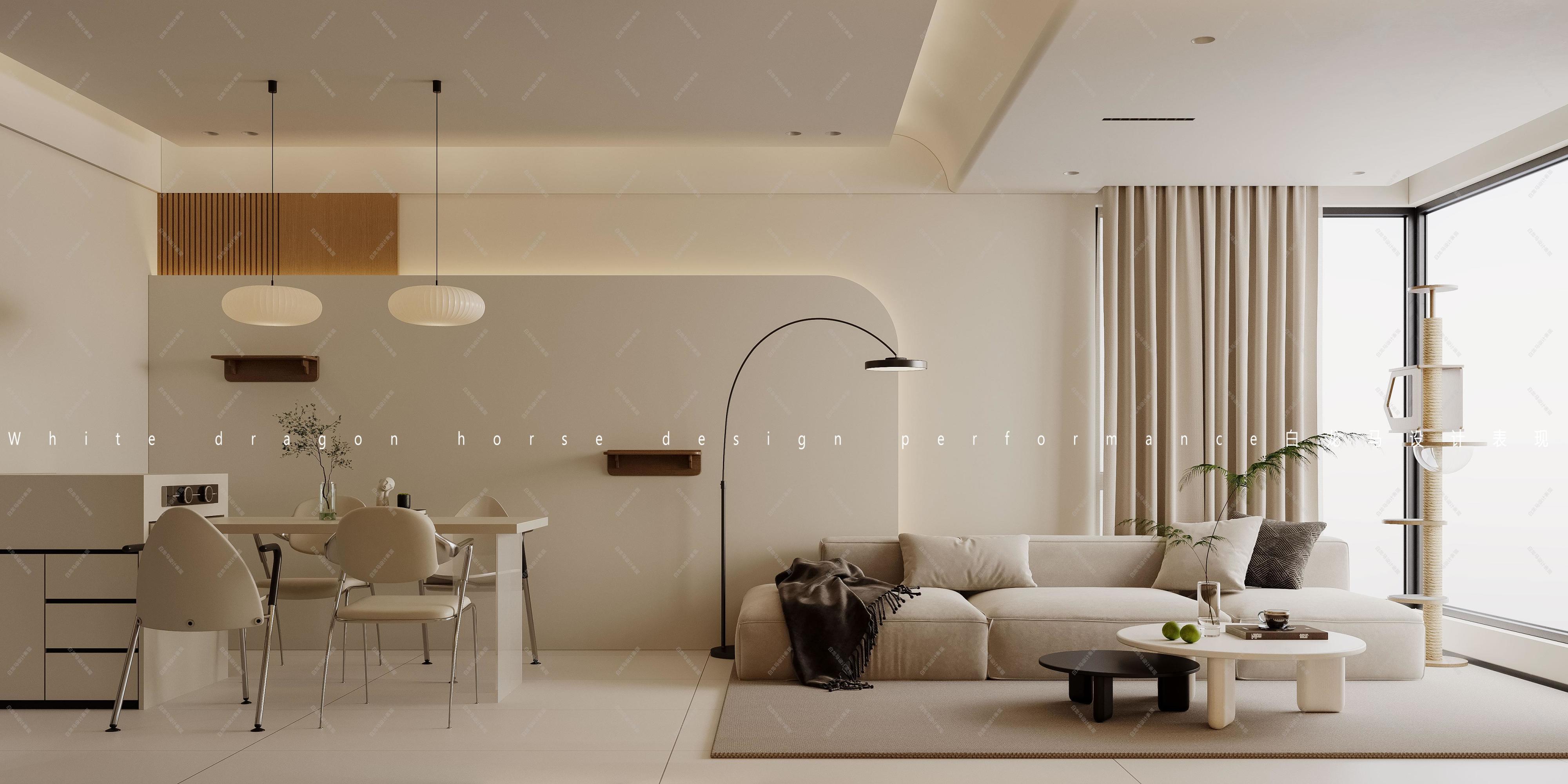 简约奶油风家装效果图[ID: 114115744]_建e效果图