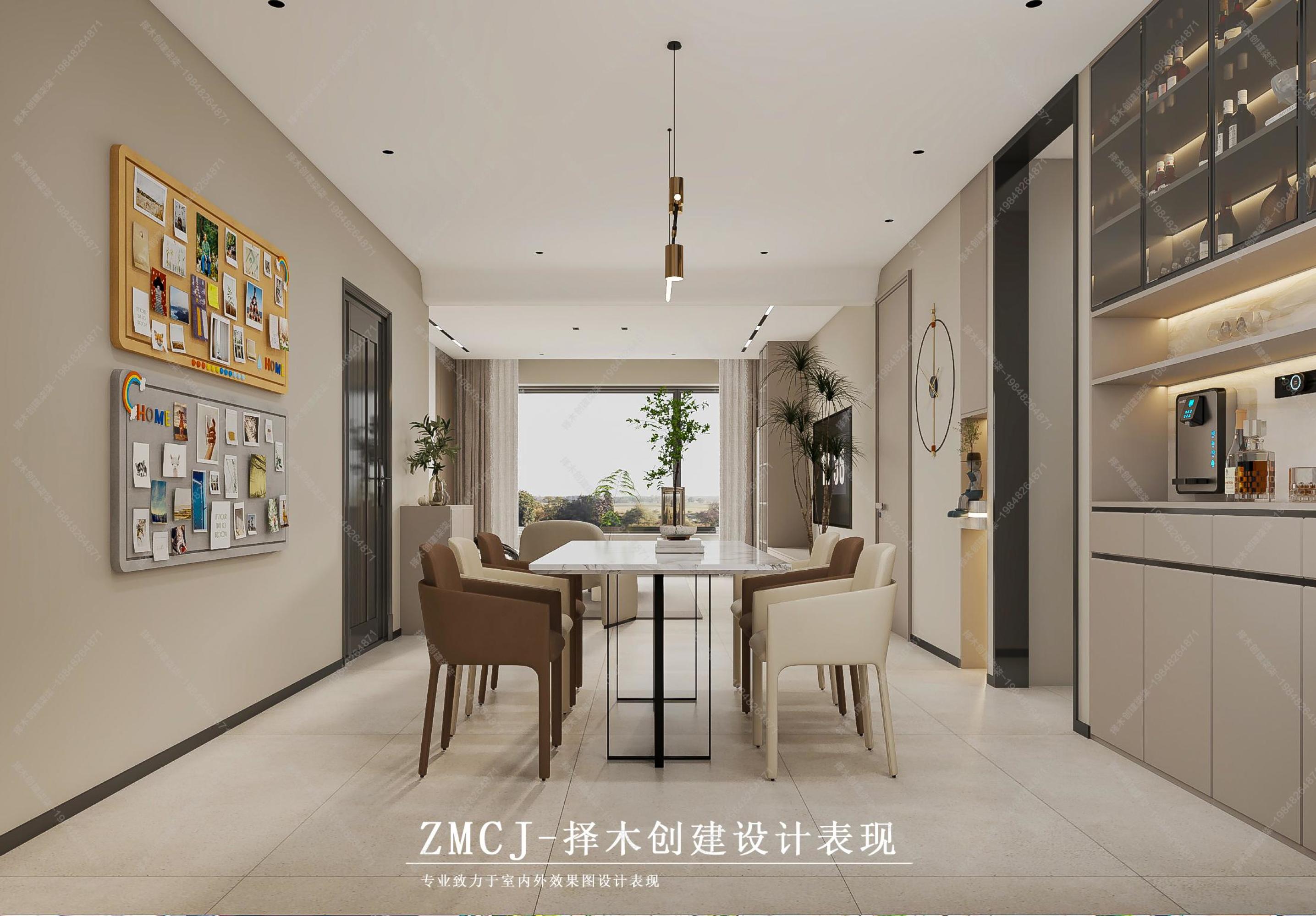 现代奶油风家装效果图[ID: 114115779]_建e效果图