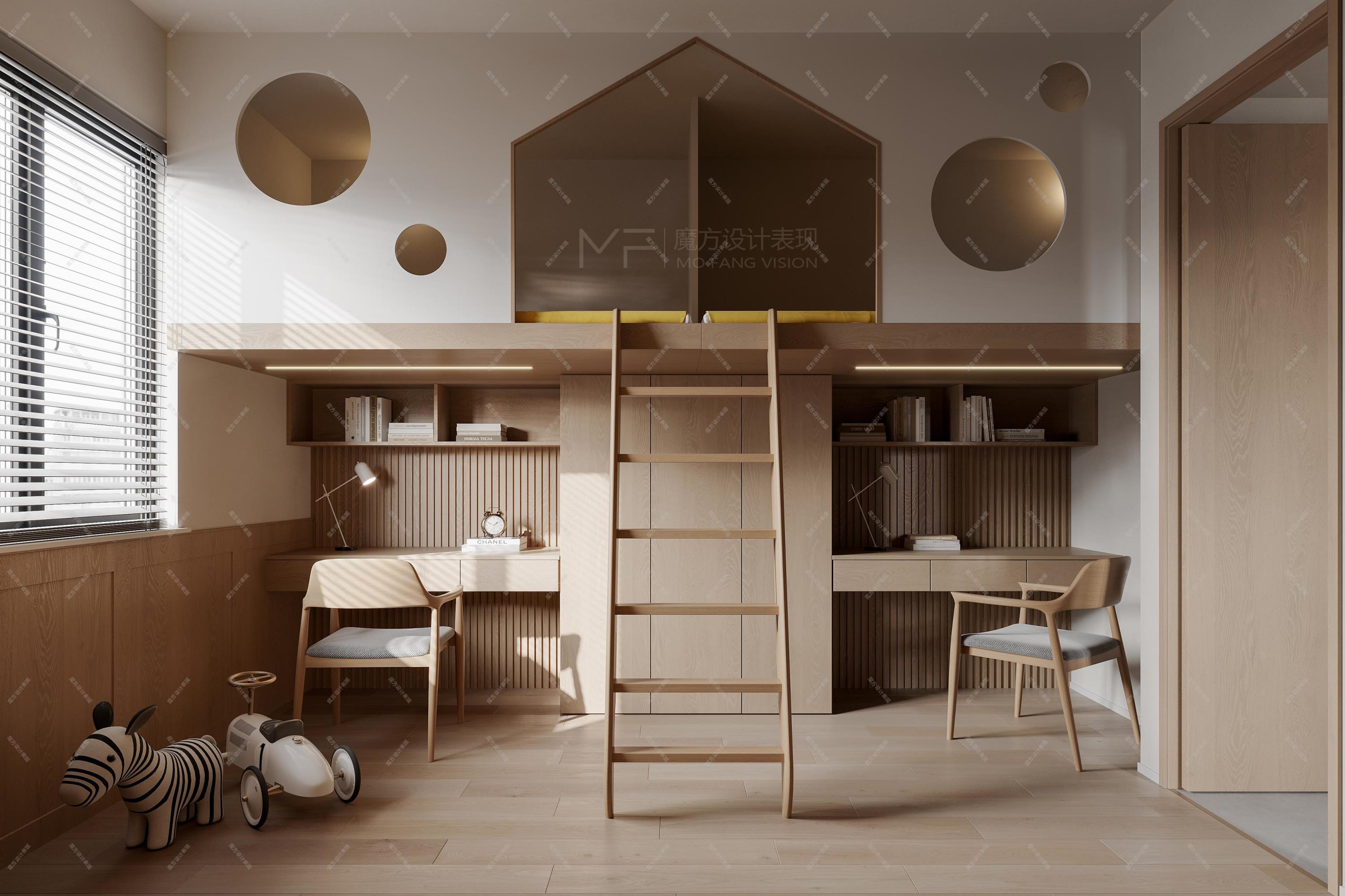 原木风家装效果图[ID: 114115687]_建e效果图