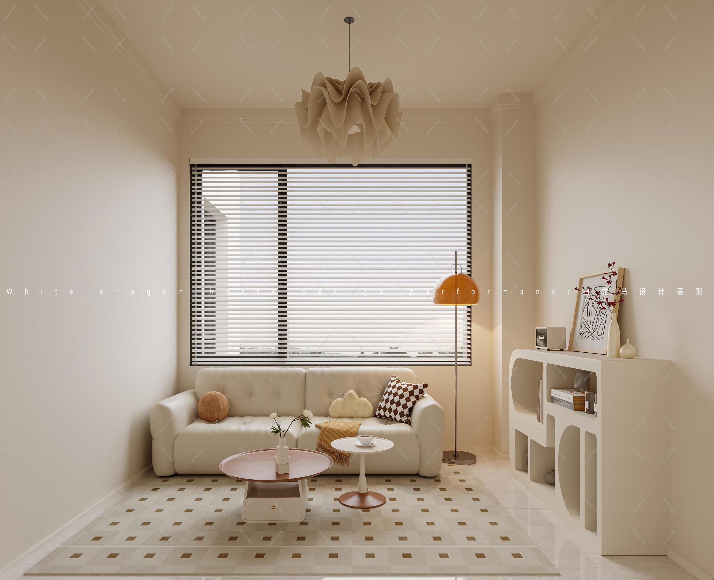 奶油简约风家装效果图[ID: 114115686]_建e效果图