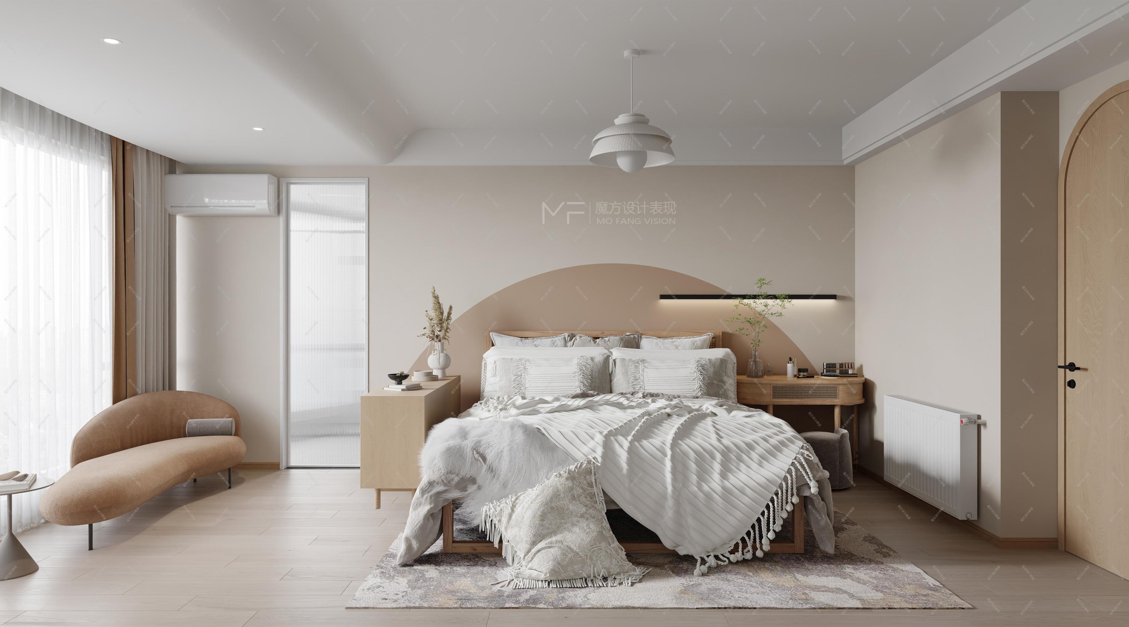 原木奶油风家装效果图[ID: 114050152]_建e效果图