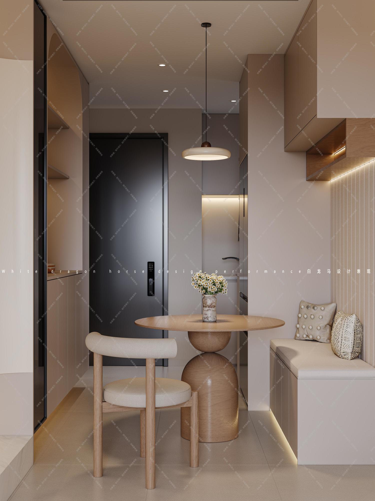 简约奶油风家装效果图[ID: 114050225]_建e效果图
