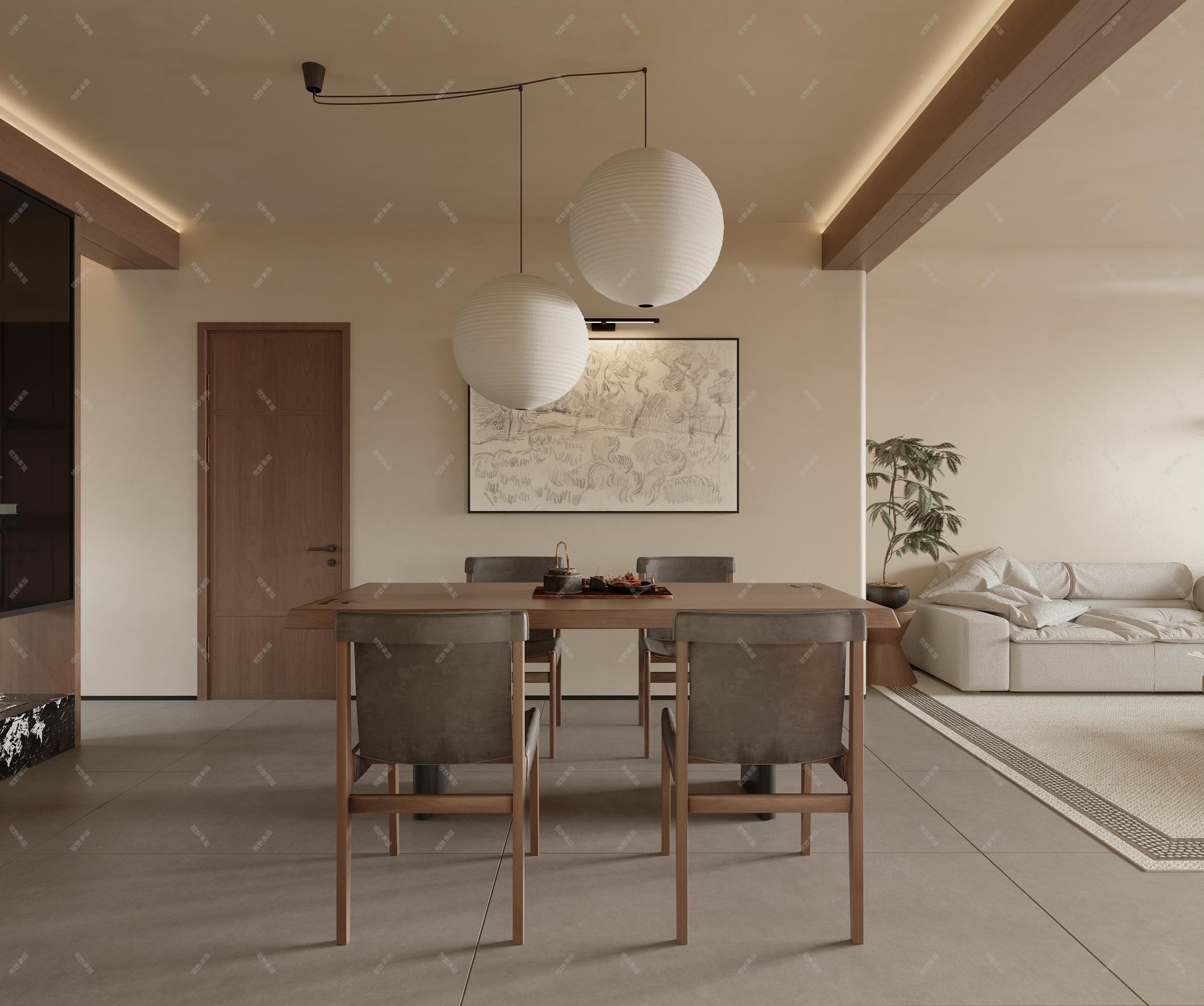 侘寂风家装效果图[ID: 114050144]_建e效果图
