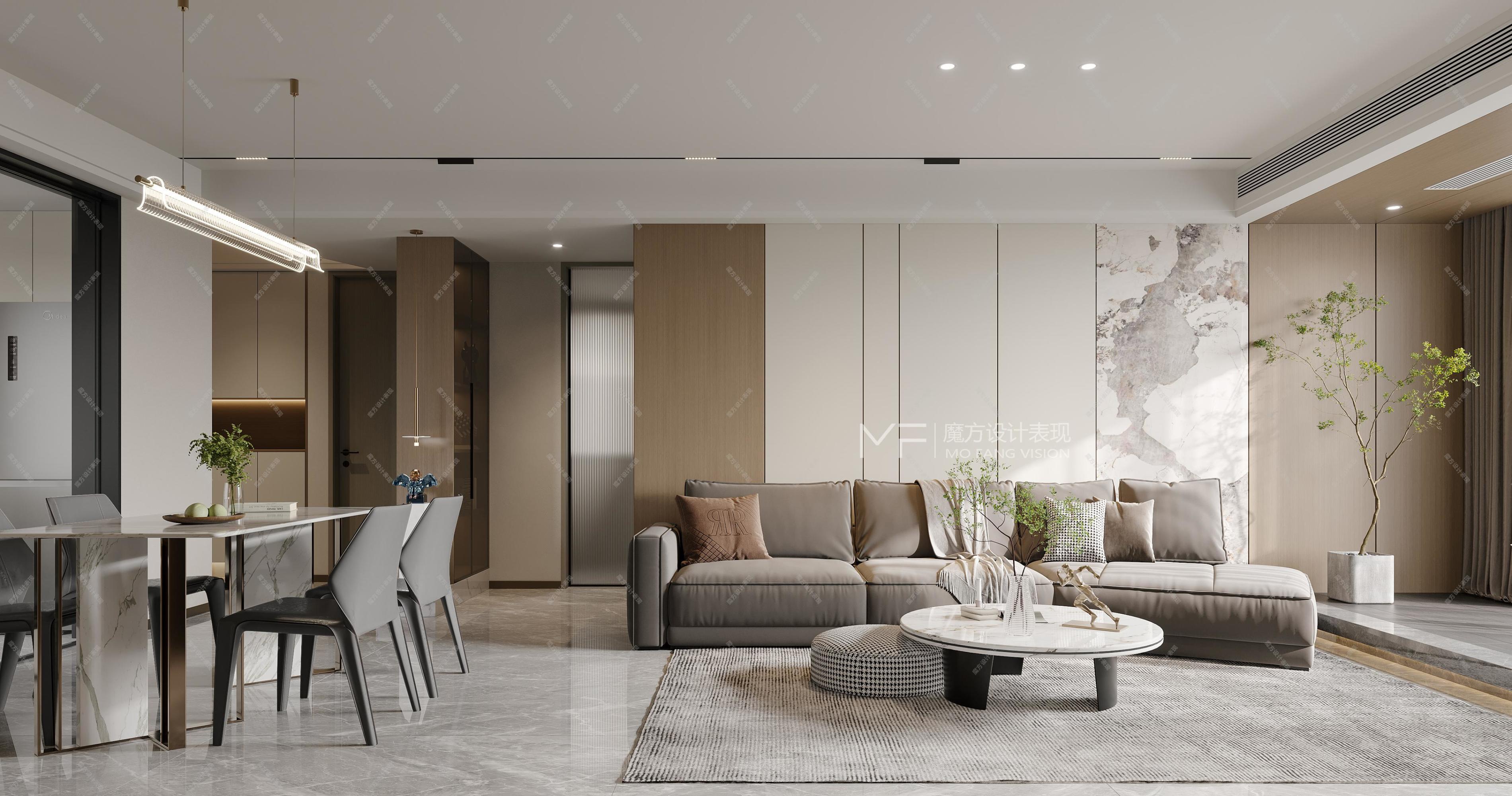 现代原木家装效果图[ID: 114050163]_建e效果图