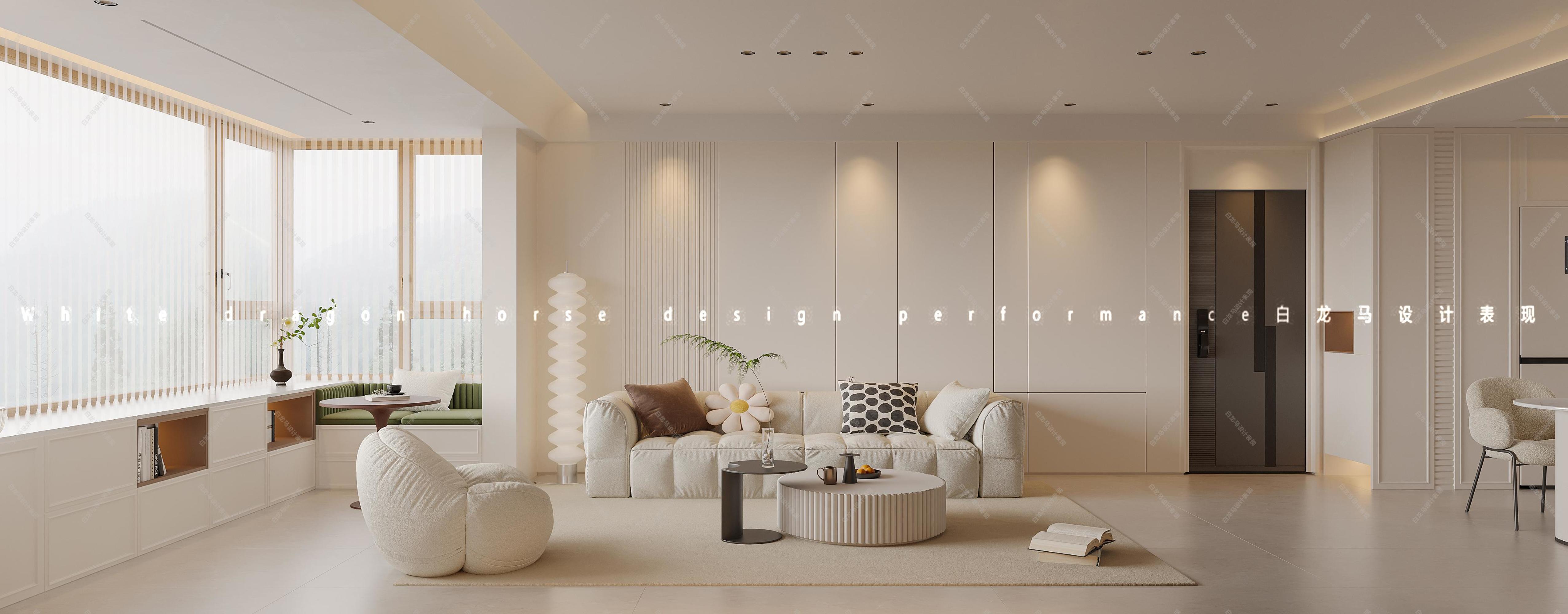 奶油简约风家装效果图[ID: 114246887]_建e效果图