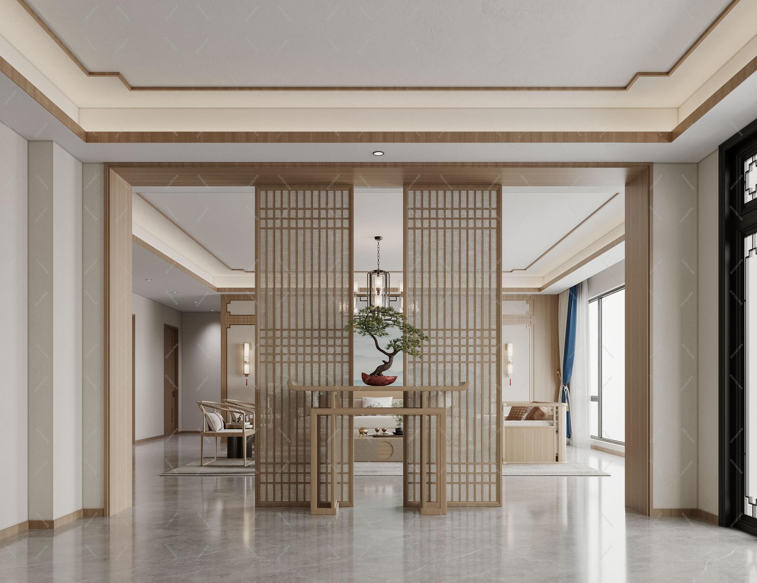 新中式家装效果图[ID: 114181324]_建e效果图