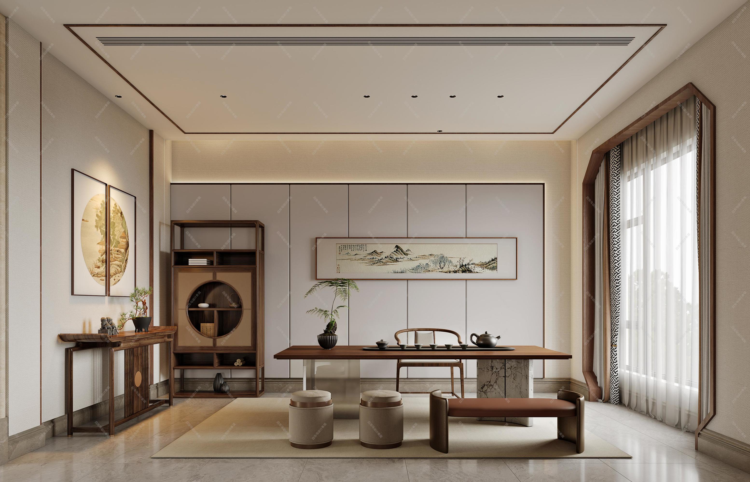 新中式家装效果图[ID: 114181183]_建e效果图