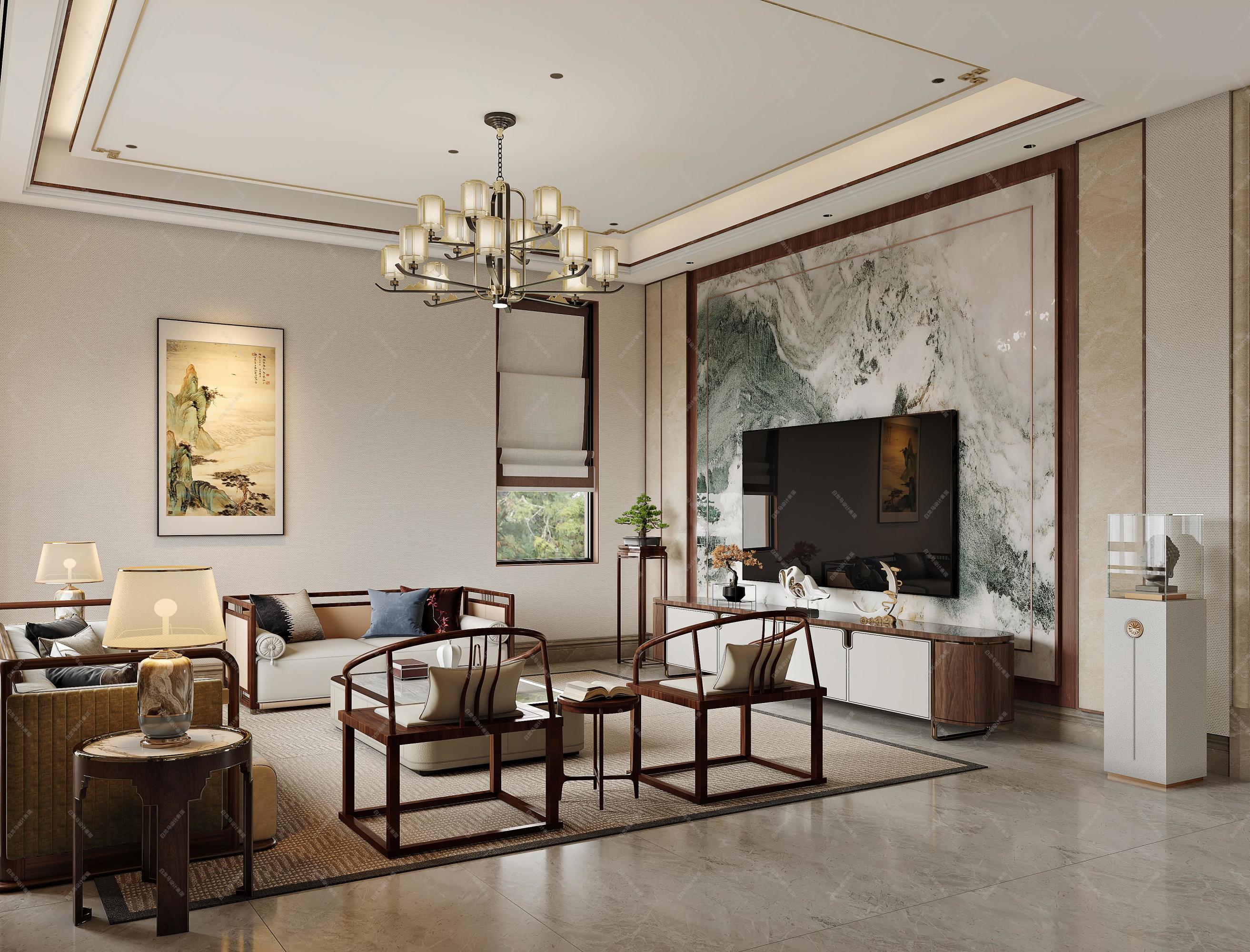 新中式家装效果图[ID: 114181183]_建e效果图