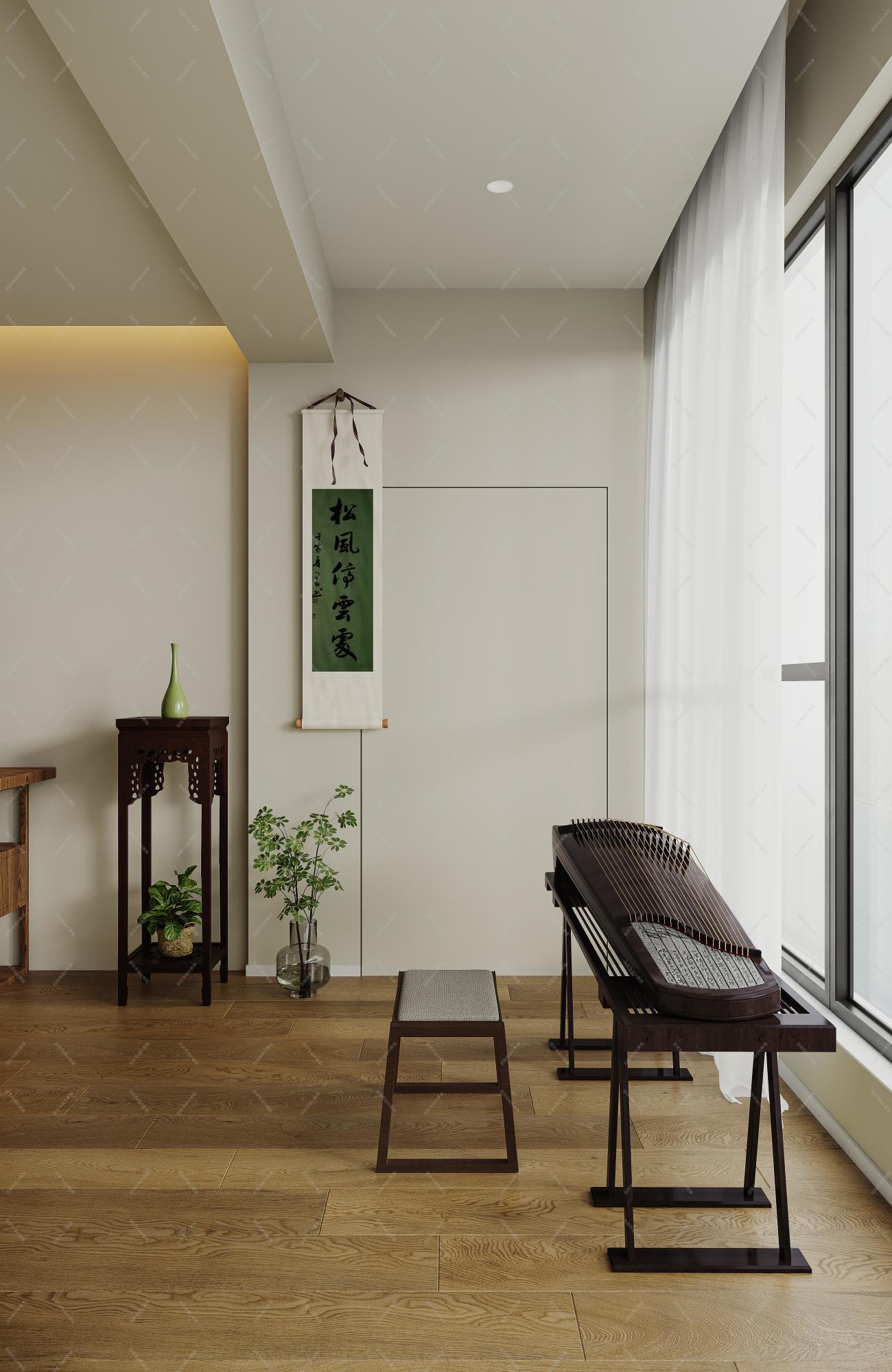 中古风家装效果图[ID: 113853448]_建e效果图