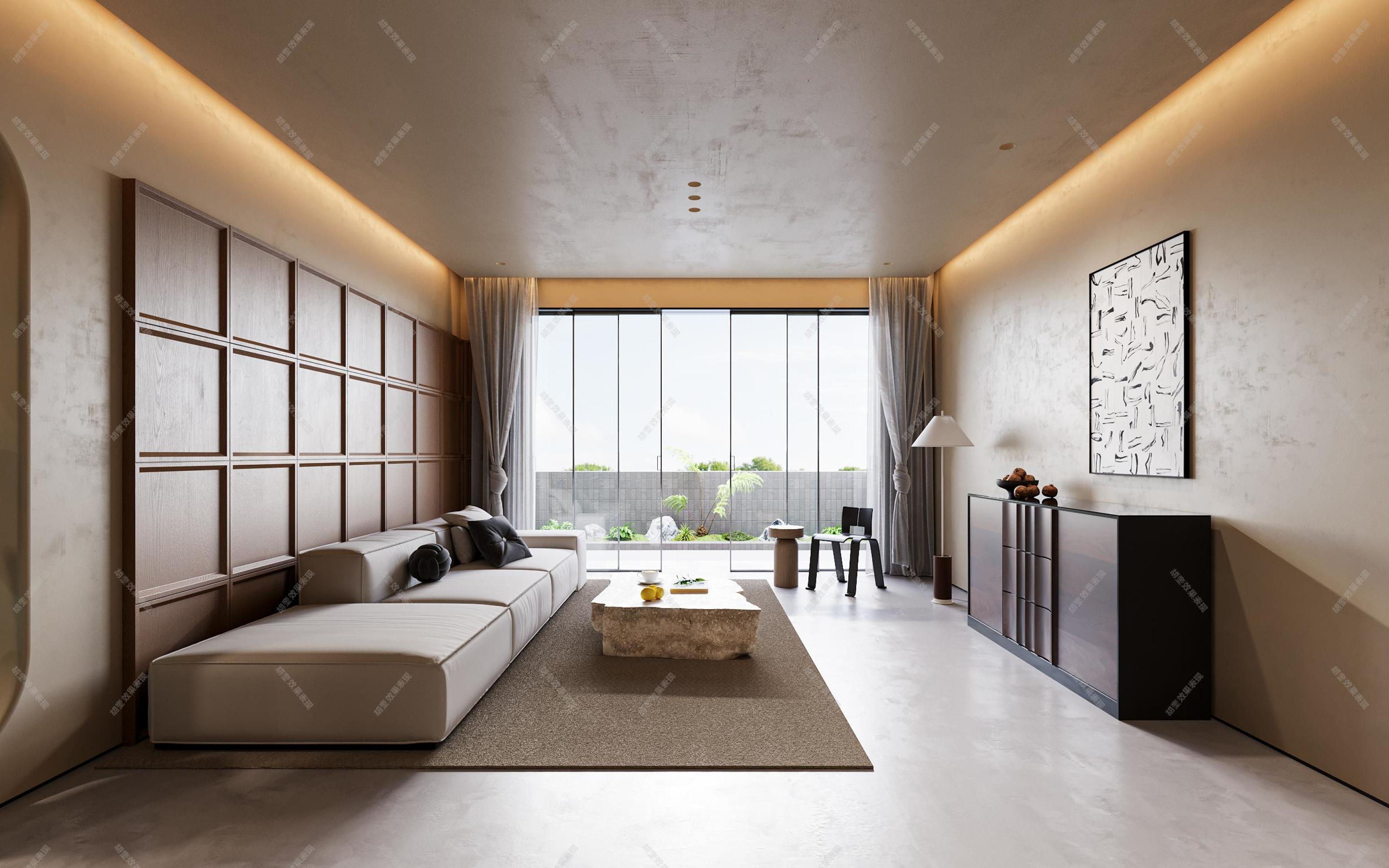 中古风混搭客餐厅效果图[ID: 114705459]_建e效果图