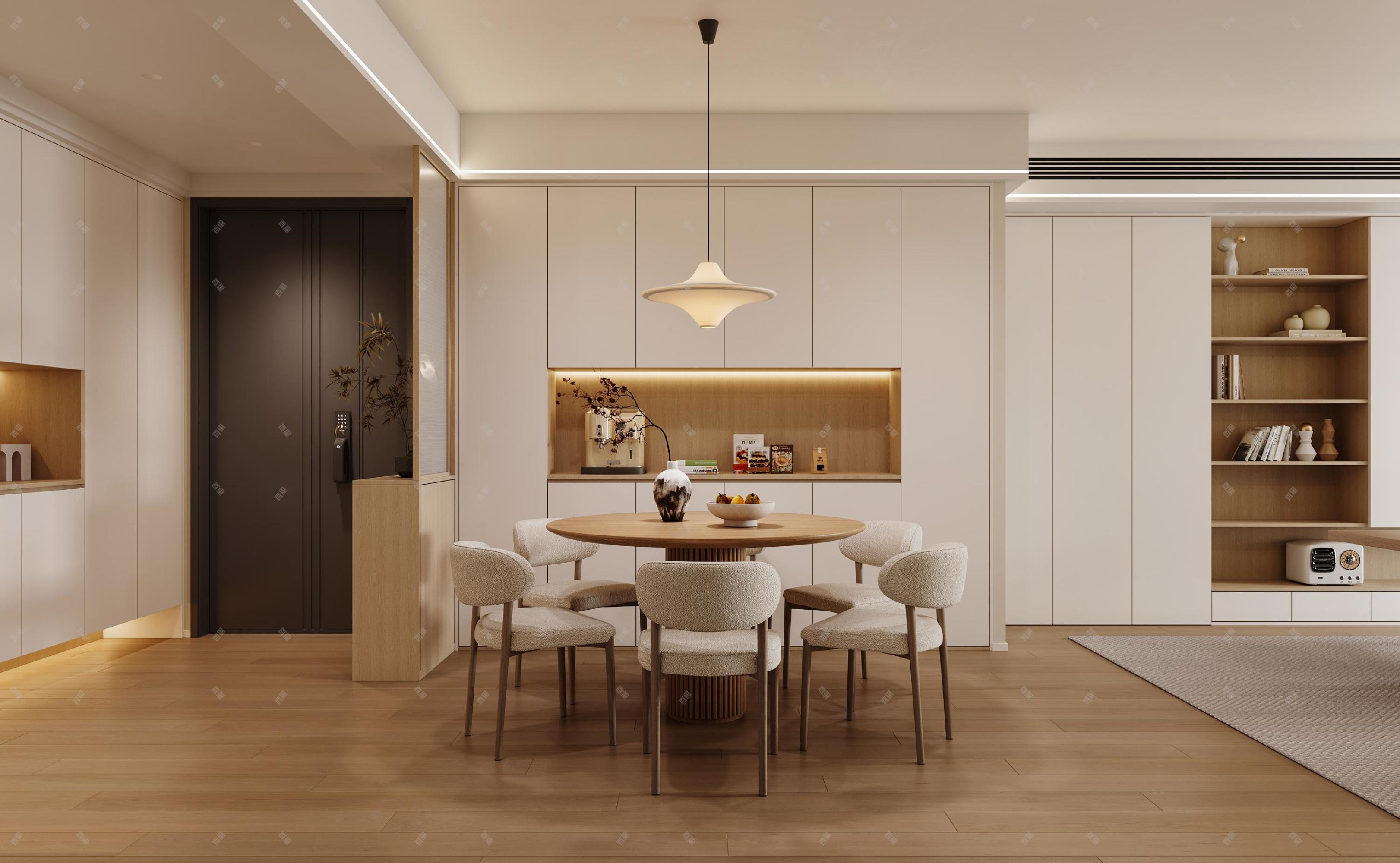 现代客餐厅[ID: 114377871]_建e效果图