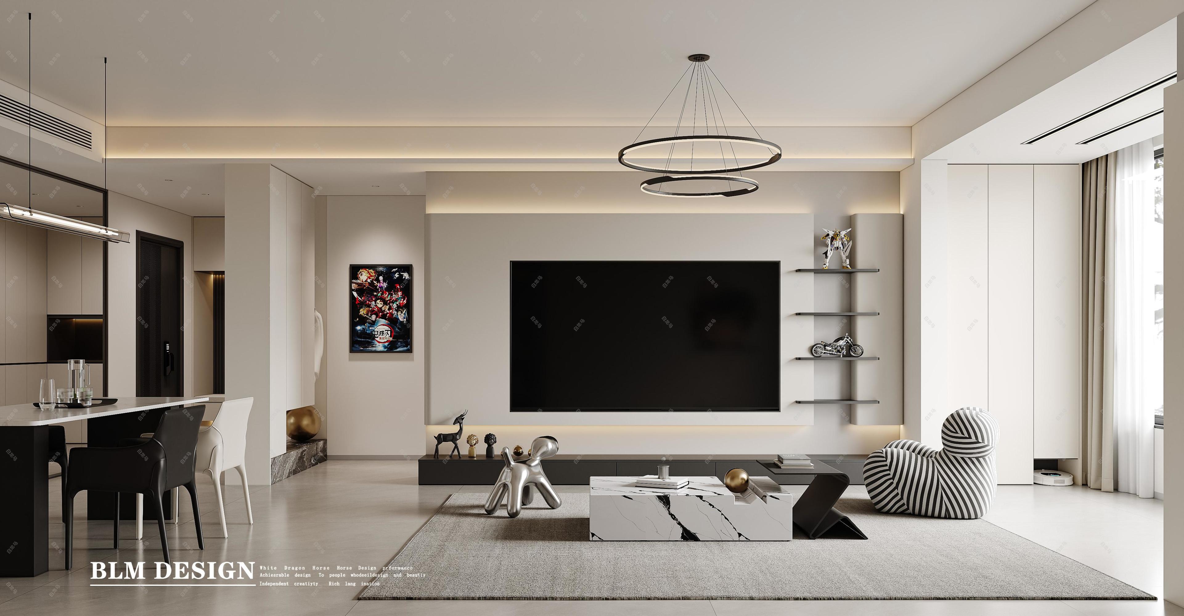 现代黑白灰[ID: 114443486]_建e效果图
