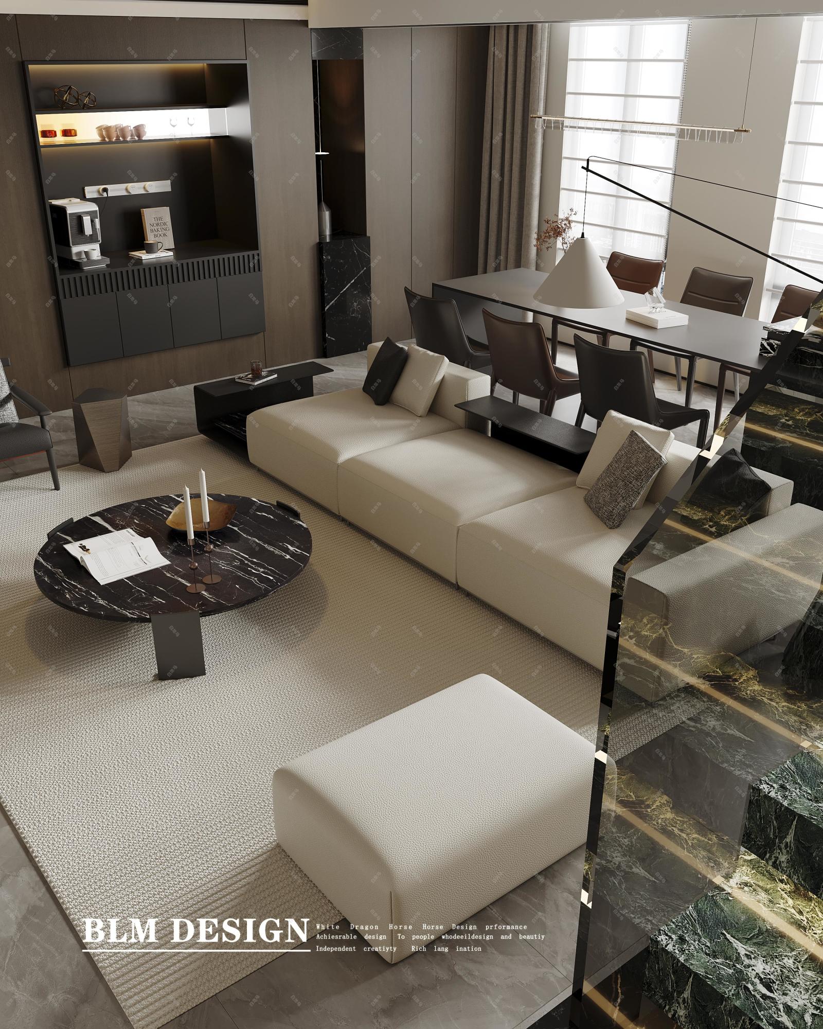 意式轻奢别墅[ID: 115164329]_建e效果图