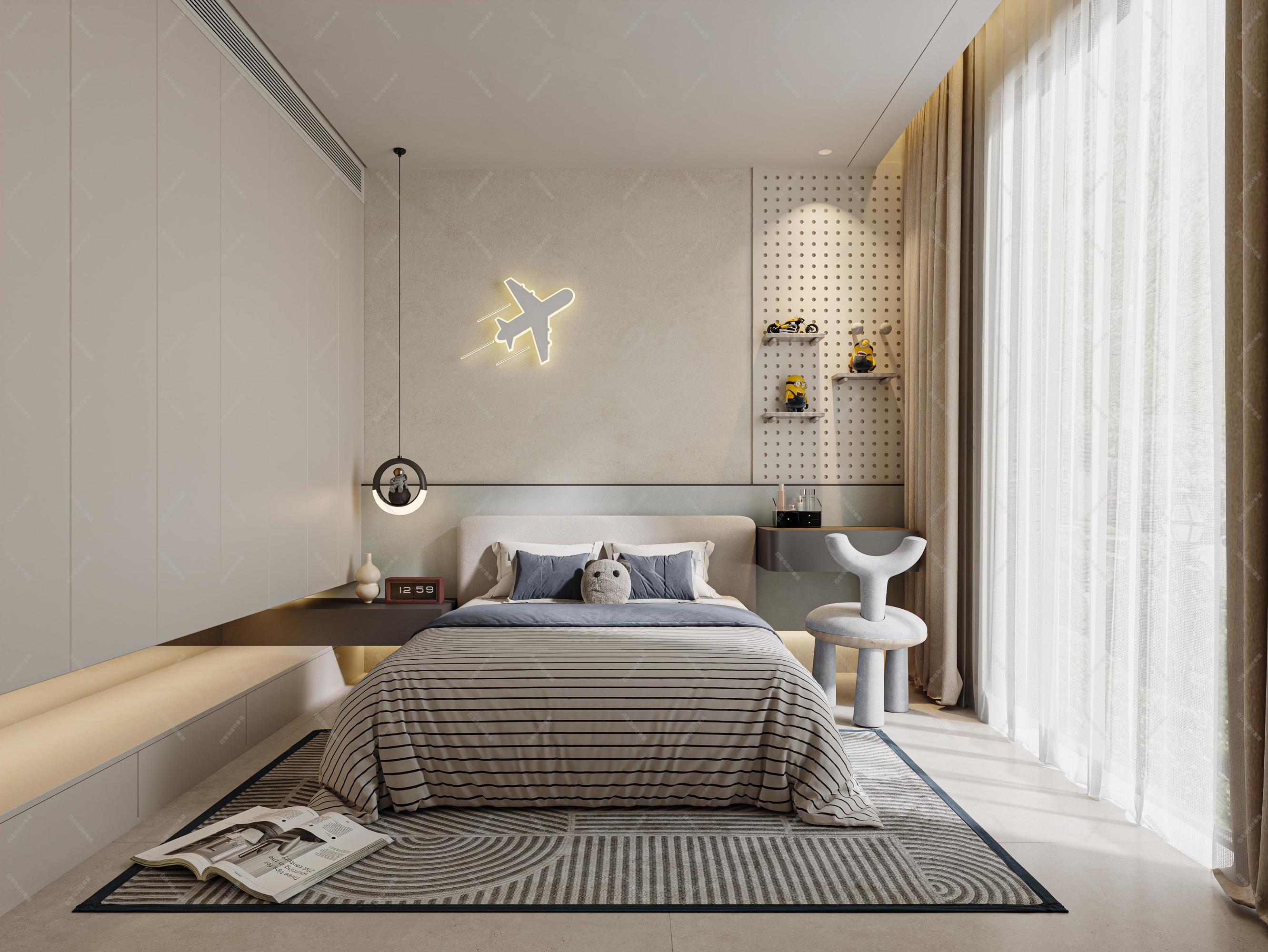 新中式客餐厅——白龙马效果图[ID: 115098761]_建e效果图