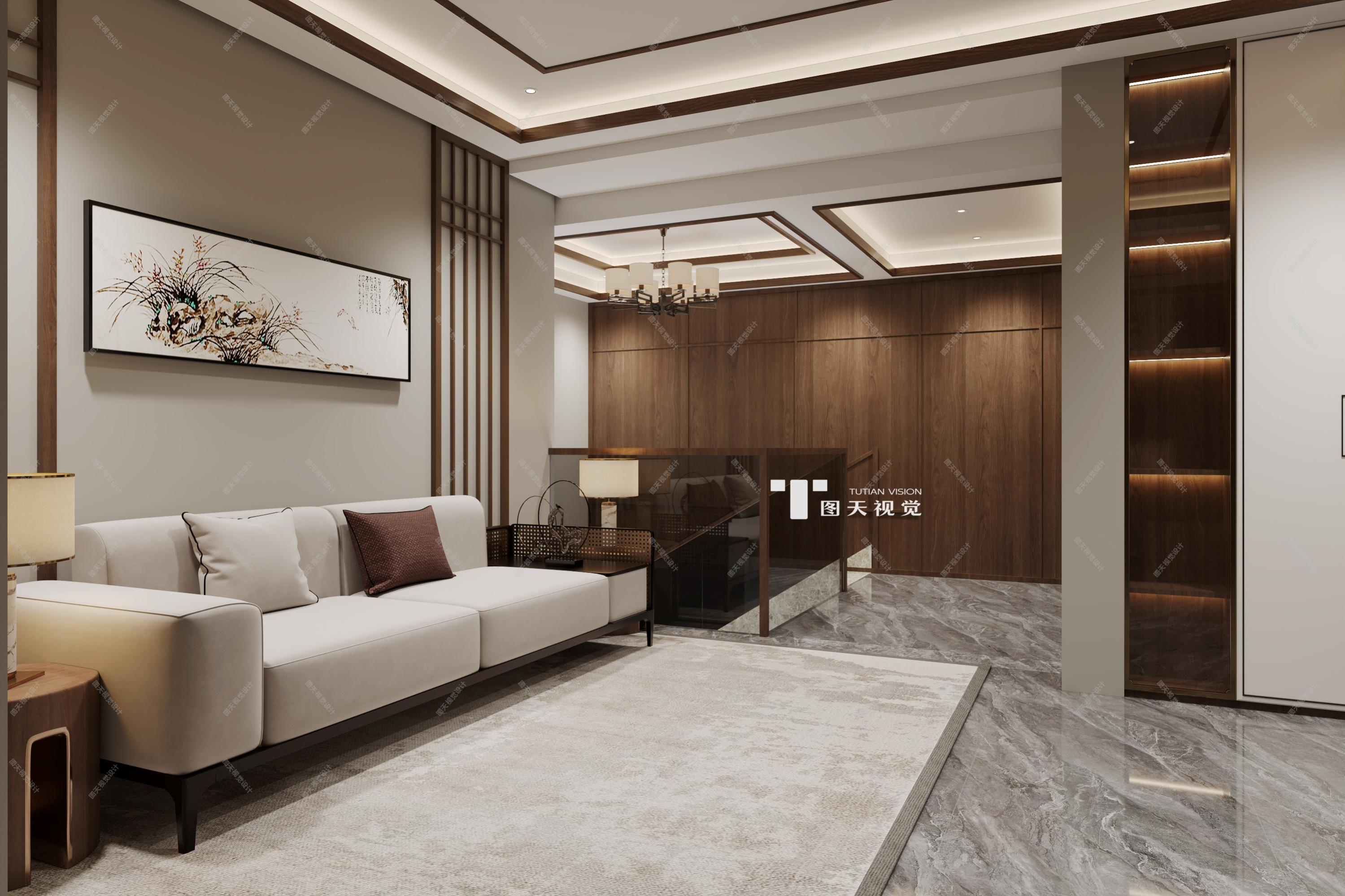 中式别墅效果图[ID: 114836693]_建e效果图