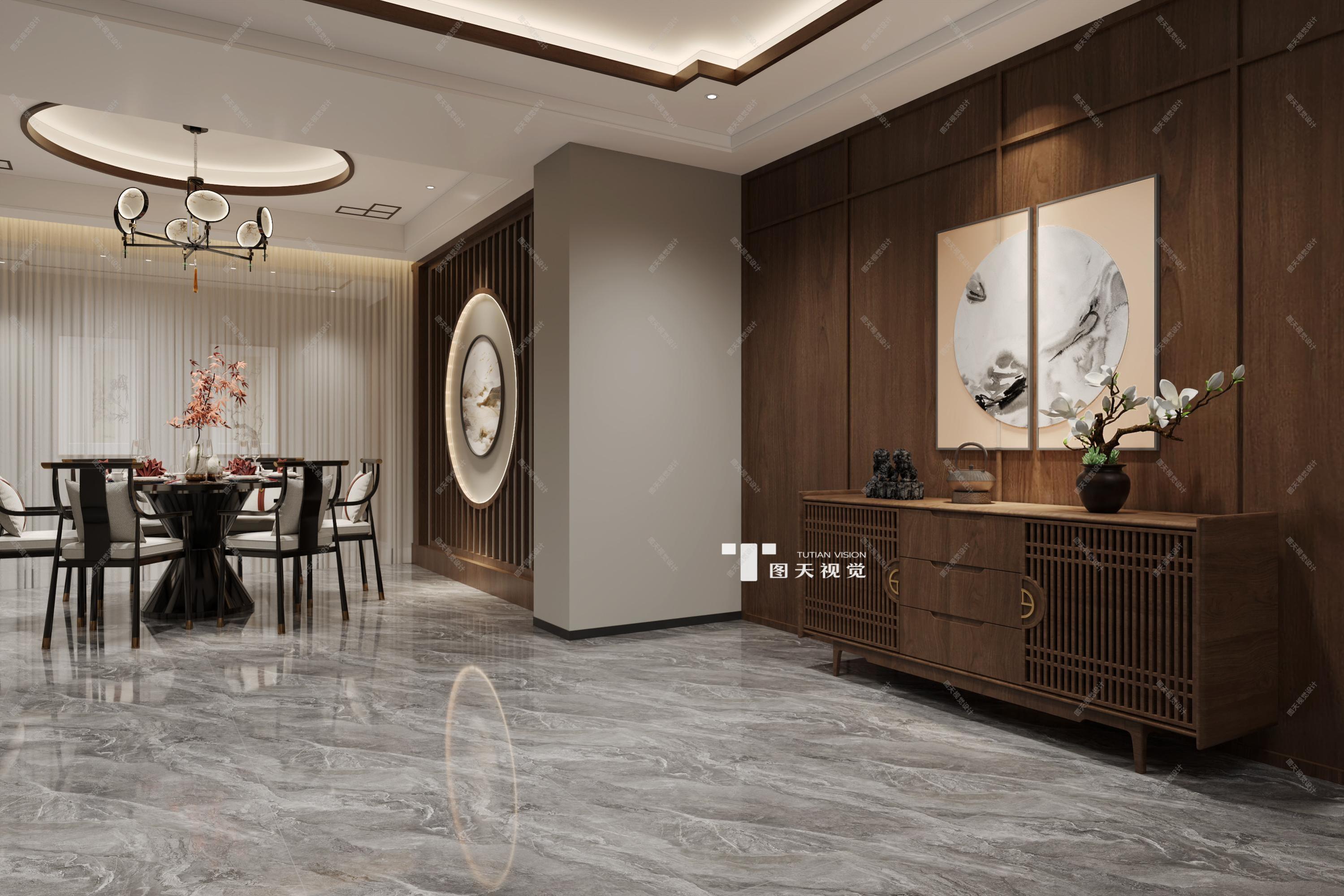 中式别墅效果图[ID: 114836693]_建e效果图
