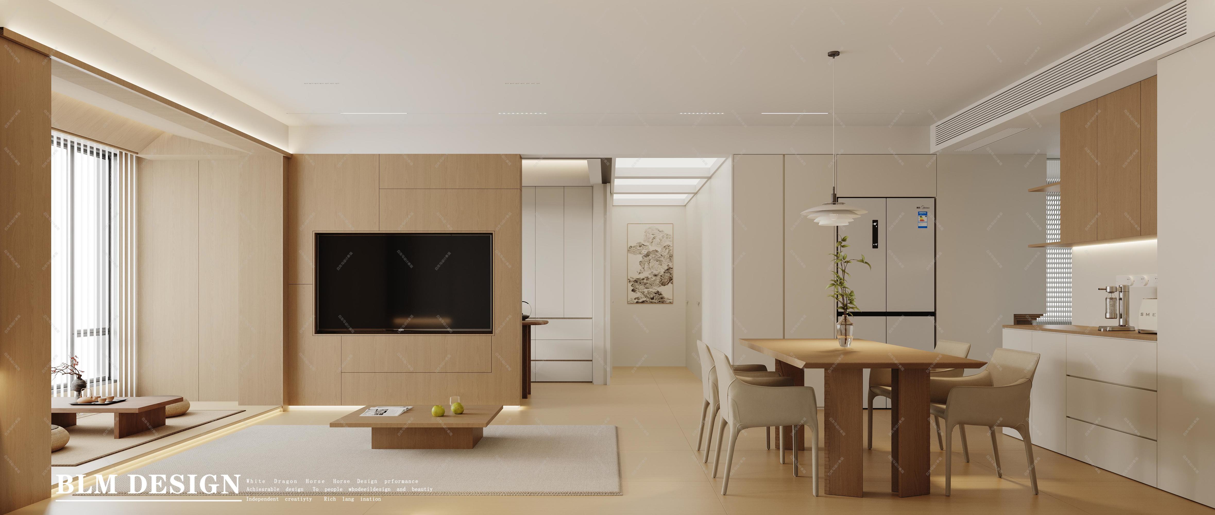 原木客餐厅——白龙马效果图[ID: 114967763]_建e效果图
